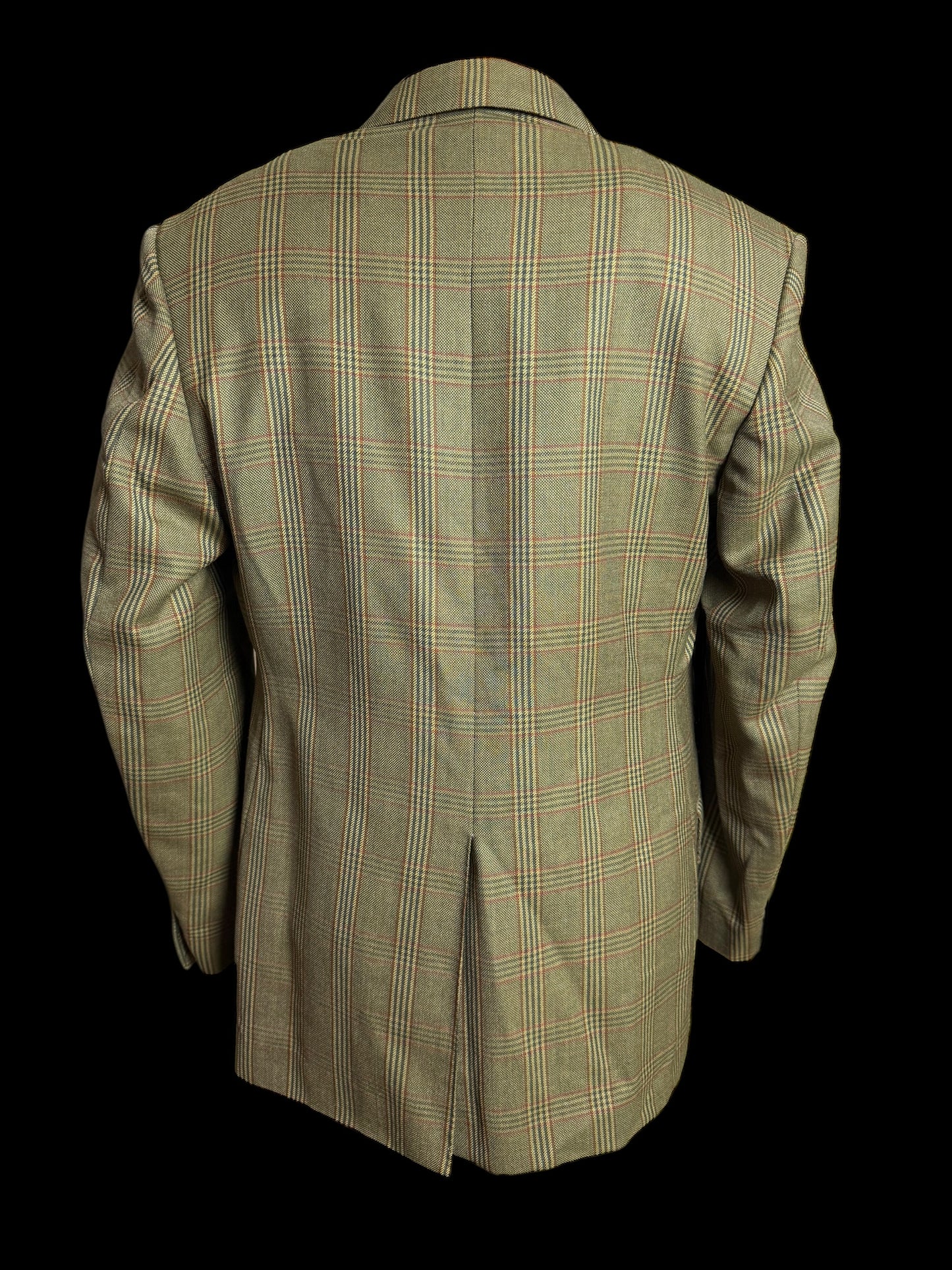 Sims & Macdonald Bespoke Tweed Sport Coat 40S Plaid Check Savile Row