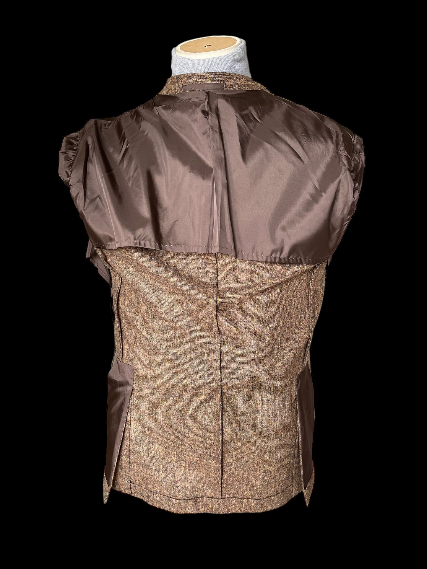 Natalino Tweed Sport Coat 52 UK42 Brown Flecked 3 Roll 2 RRP £435