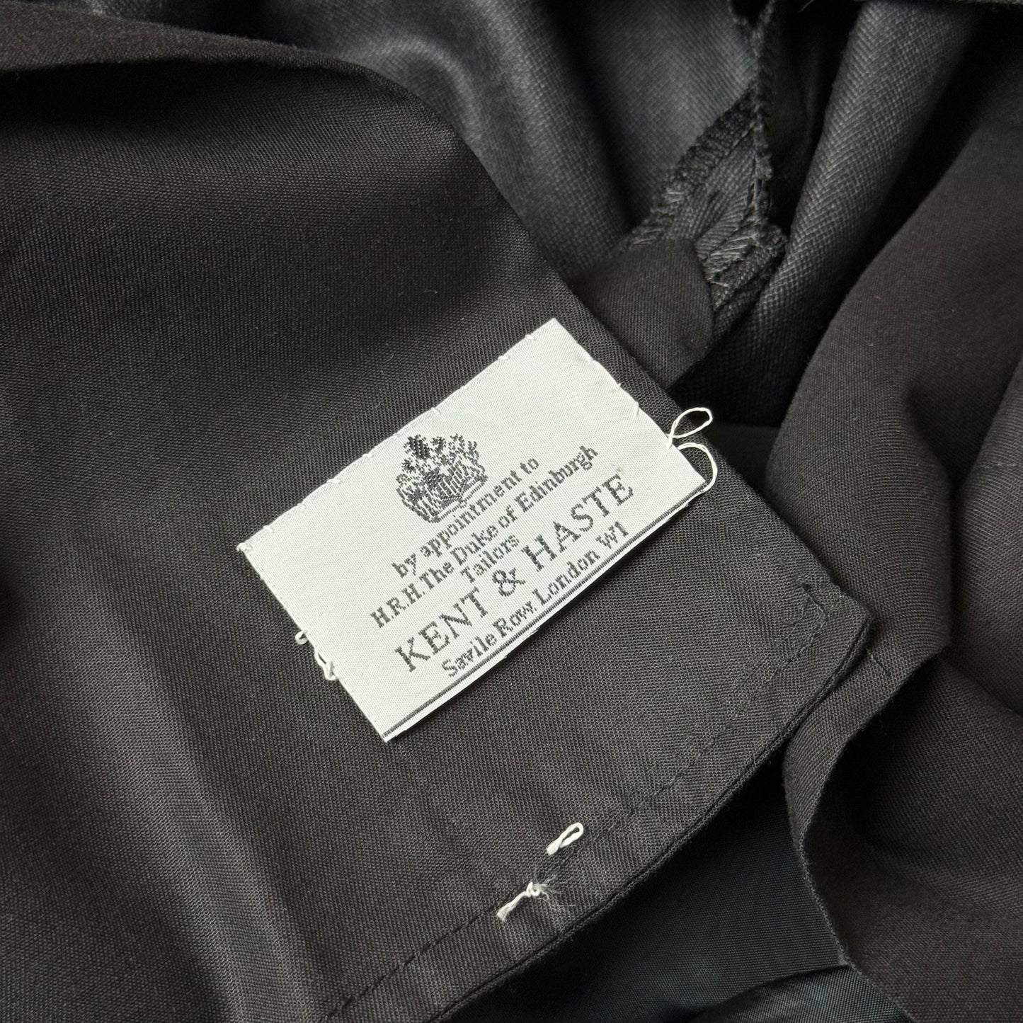 Bespoke Kent & Haste Savile Row Grey Suit Trousers W38” Superfine Wool