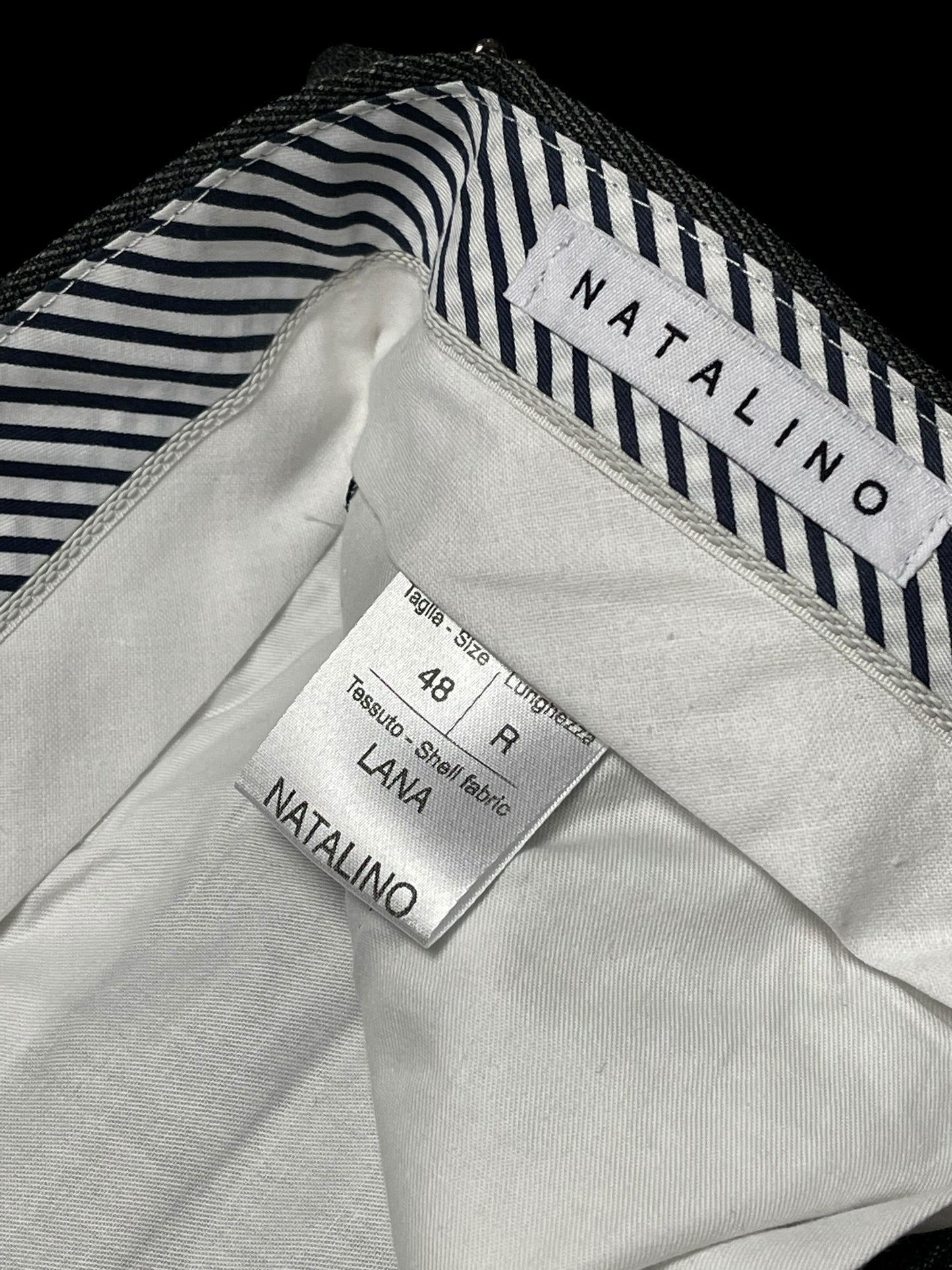 Natalino Single Pleat Front Trousers Wool Cavalry Twill 32” Grey