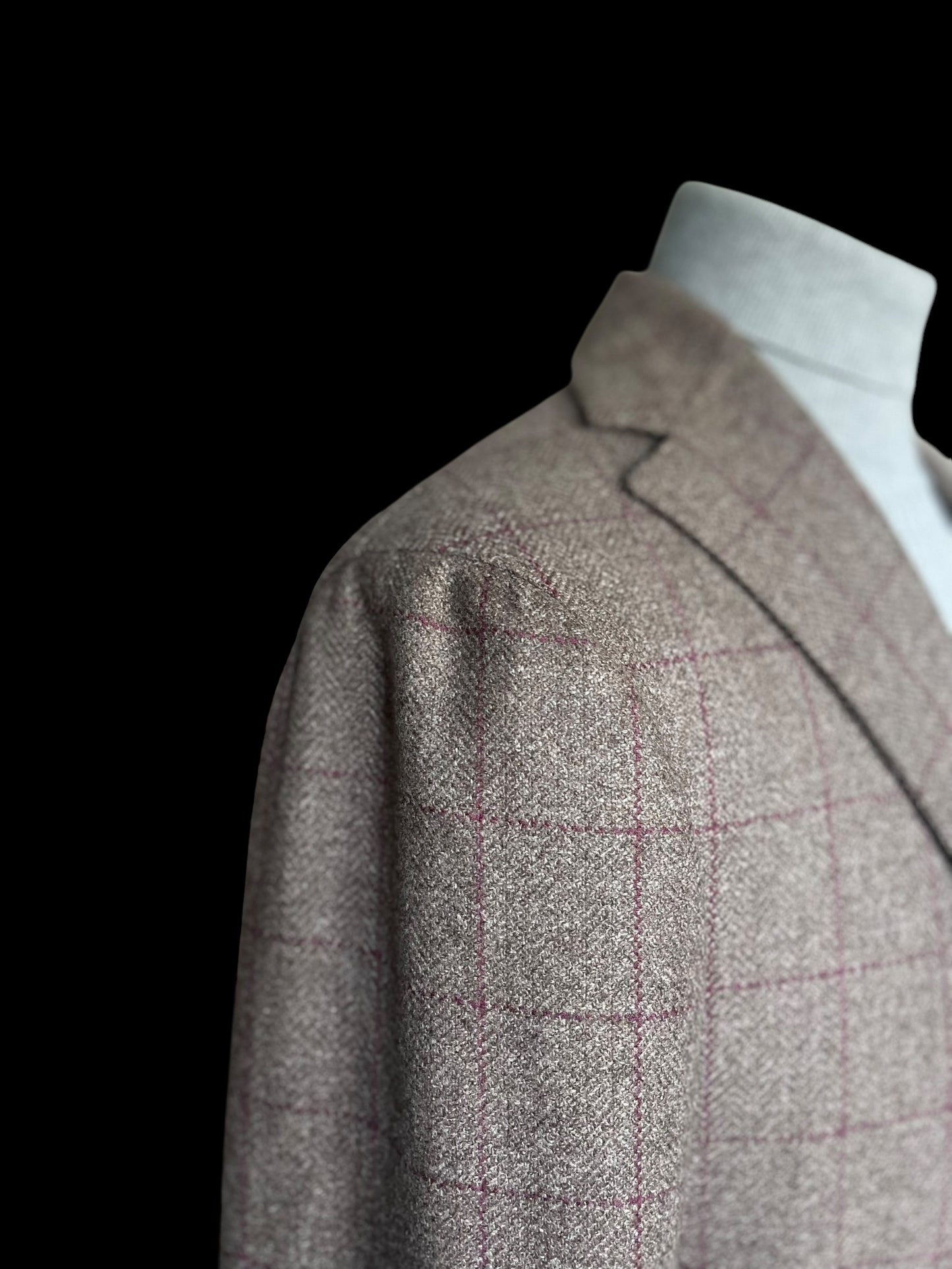 Natalino Tweed Sport Coat Jacket 38S Half Lined Wool Cashmere Made In Italy