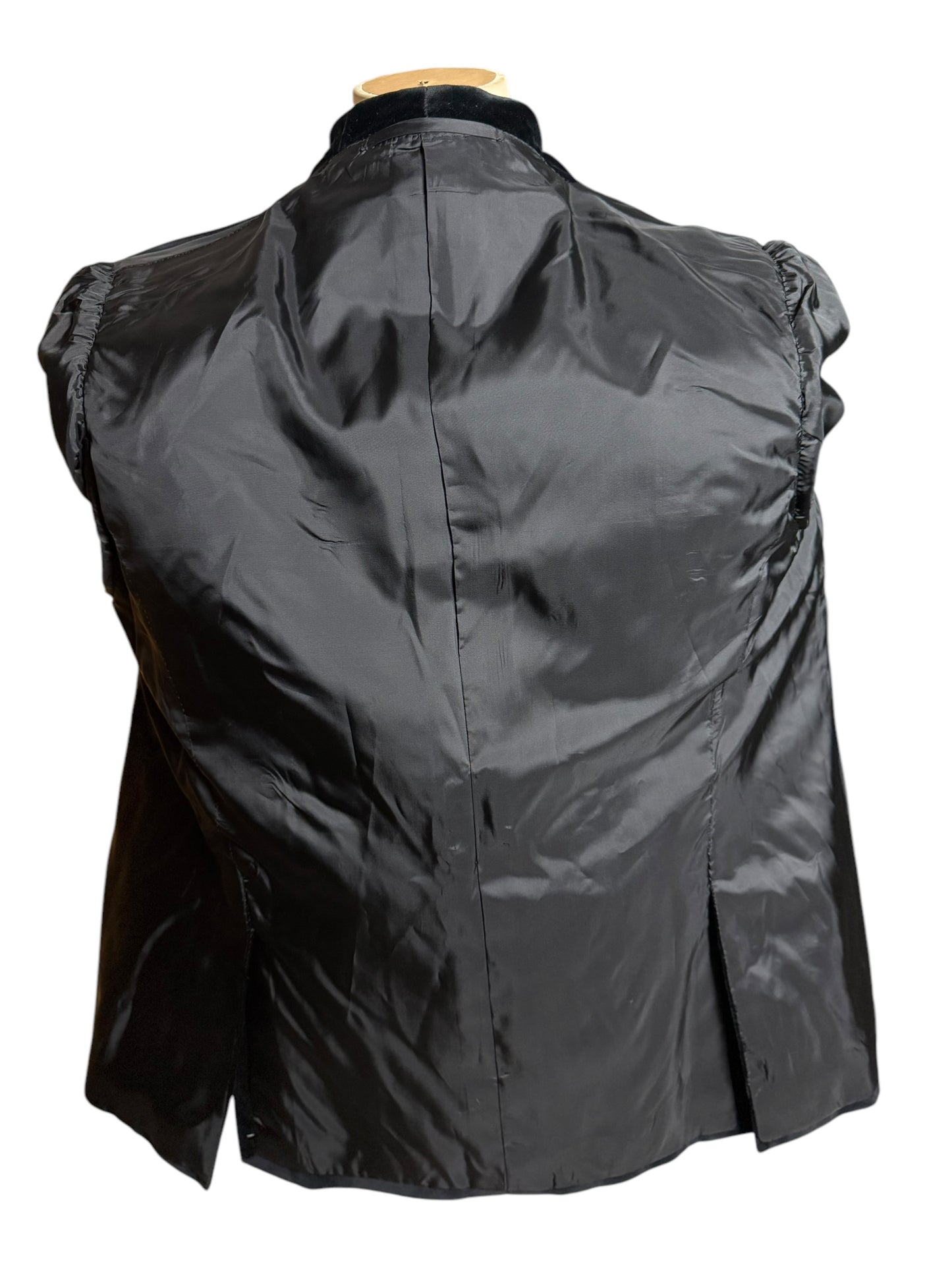 Bespoke Kent Haste Lachter Savile Row Double Breasted Velvet Smoking Jacket 48R