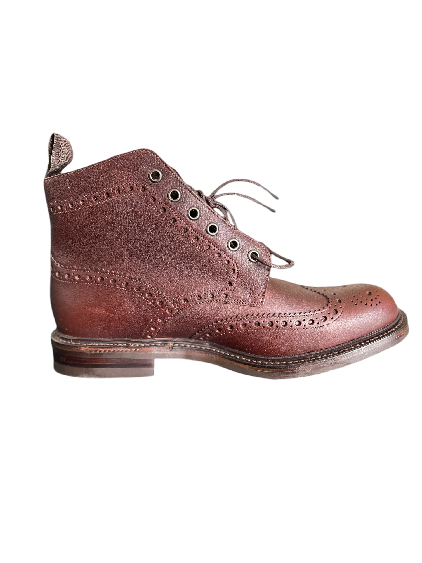 BNWB Loake Bedale Mahogany Boots UK 9G Grain Calf Leather Goodyear Welted