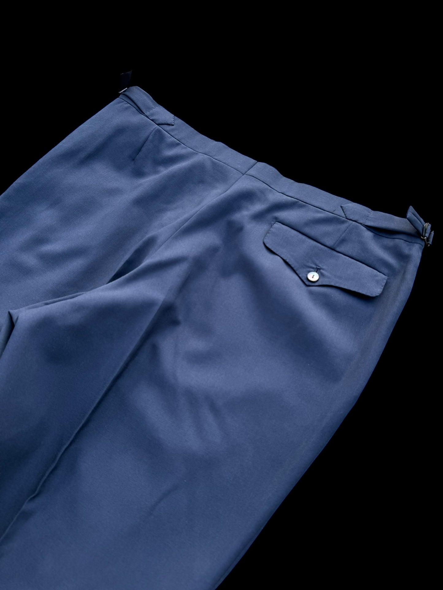Bespoke Kent & Haste Savile Row Navy Suit Trousers W36” Lightweight Wool