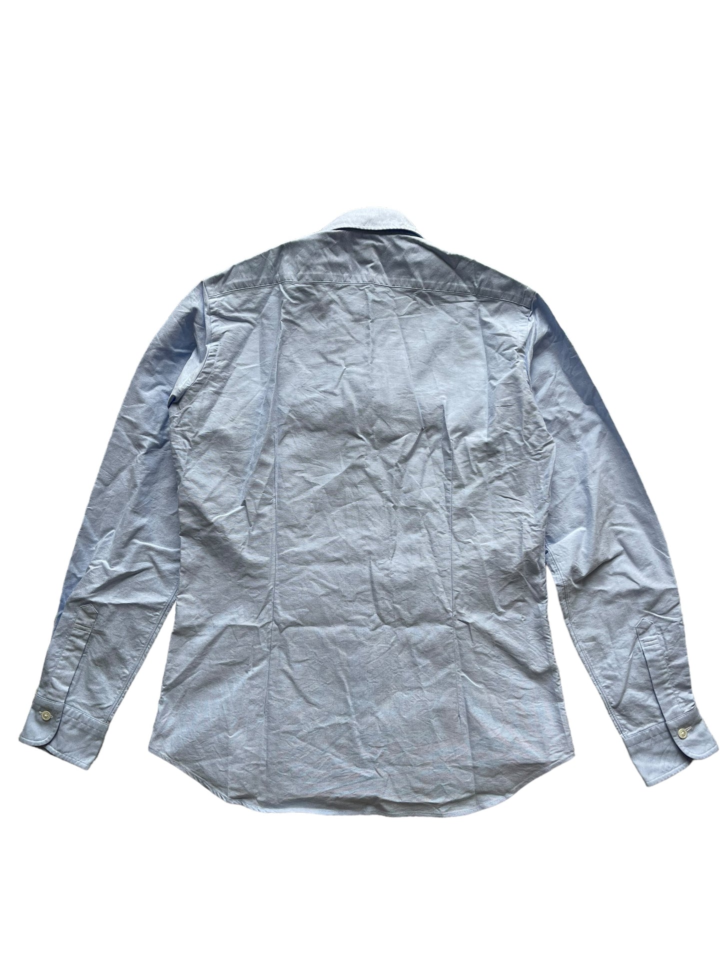 BNWT Natalino Oxford Cotton Shirt Made In Japan RRP £135 Blue