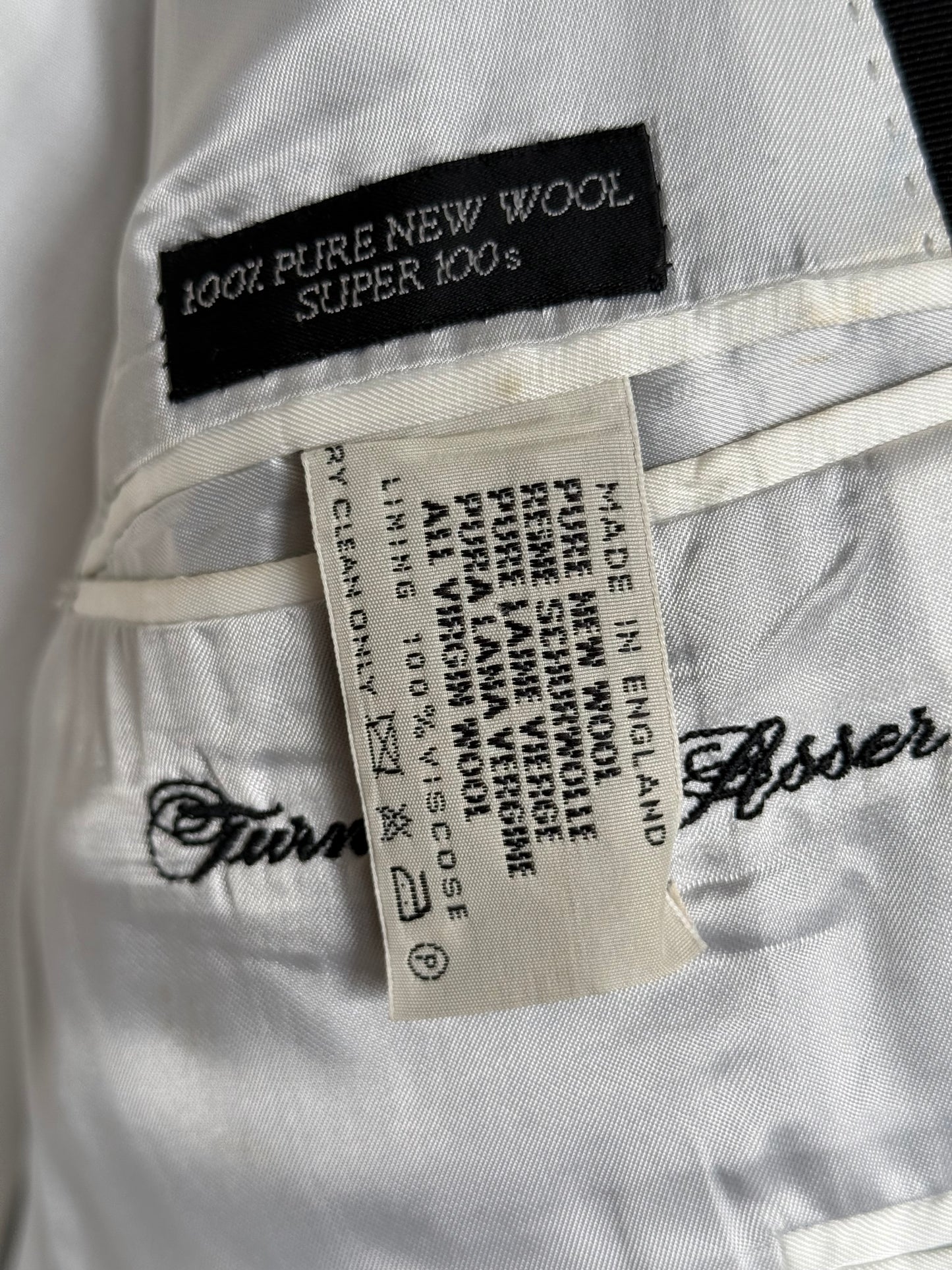Turnbull & Asser Double Breasted Tuxedo Dinner Suit 46L / W40” Savile Row 1980’s
