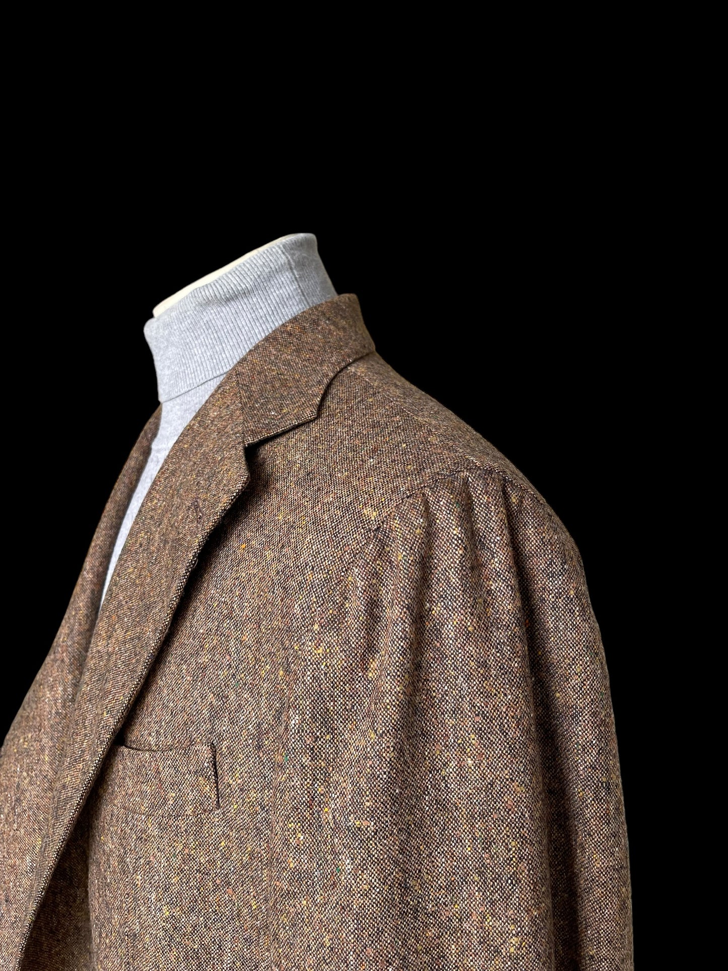 Natalino Tweed Sport Coat 52 UK42 Brown Flecked 3 Roll 2 RRP £435
