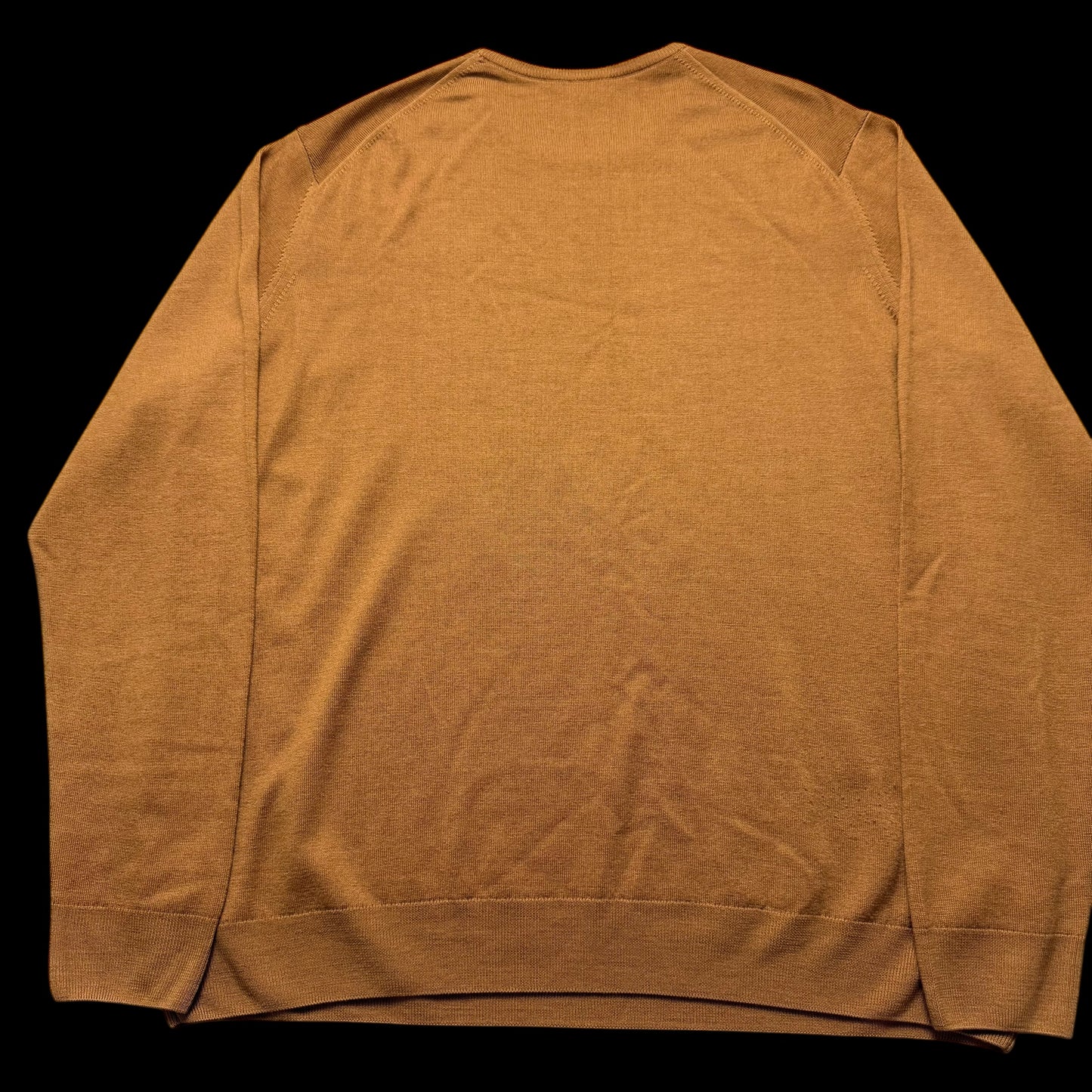 Men’s Sunspel Merino Wool Jumper XXL 2XL Mustard Crew Neck