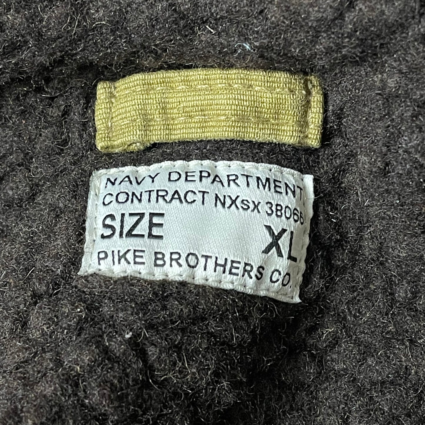PIKE BROTHERS N-1 Deck Jacket XL Moss Green Military Wool Lined