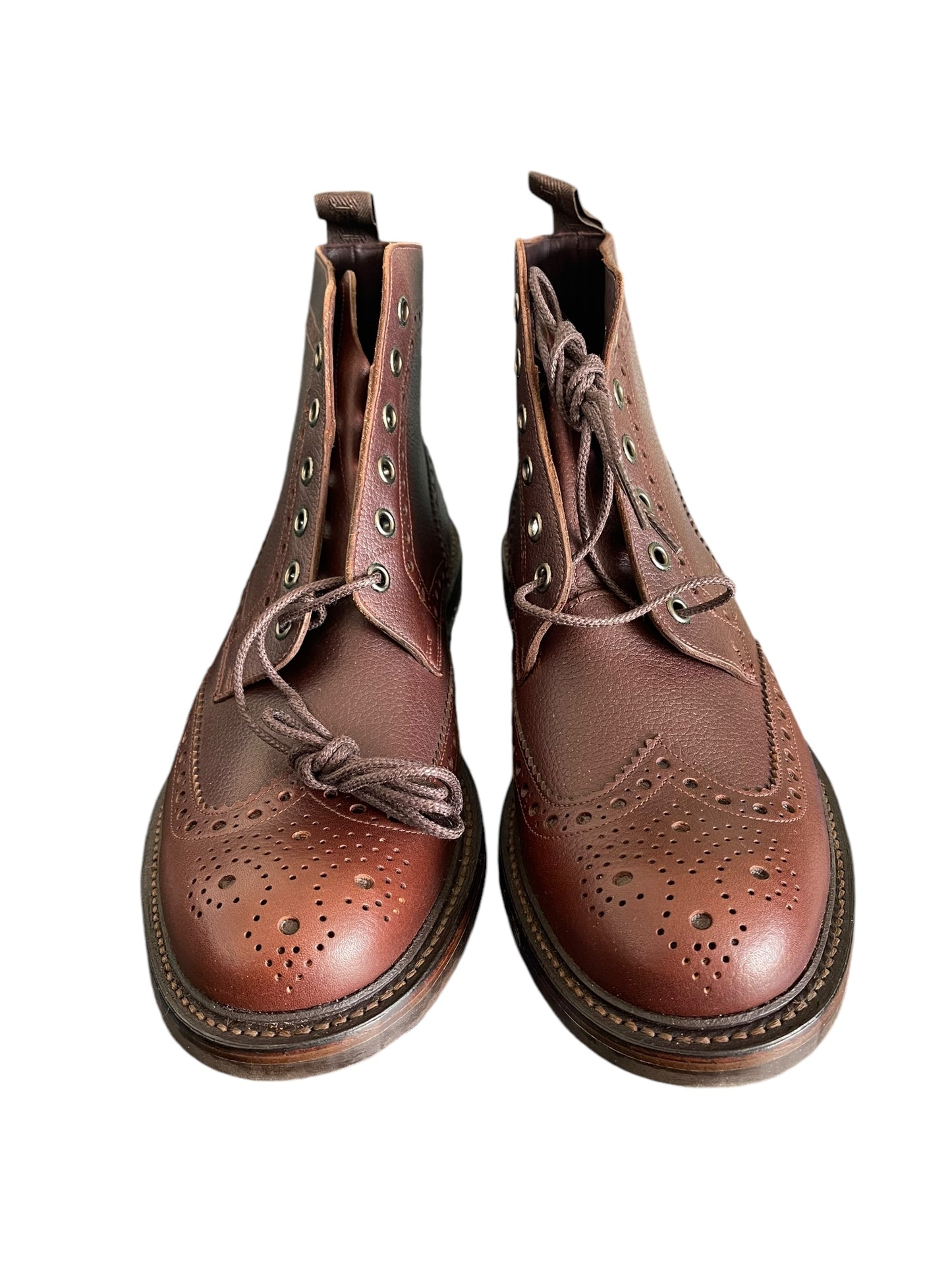 BNWB Loake Bedale Mahogany Boots UK 9G Grain Calf Leather Goodyear Welted