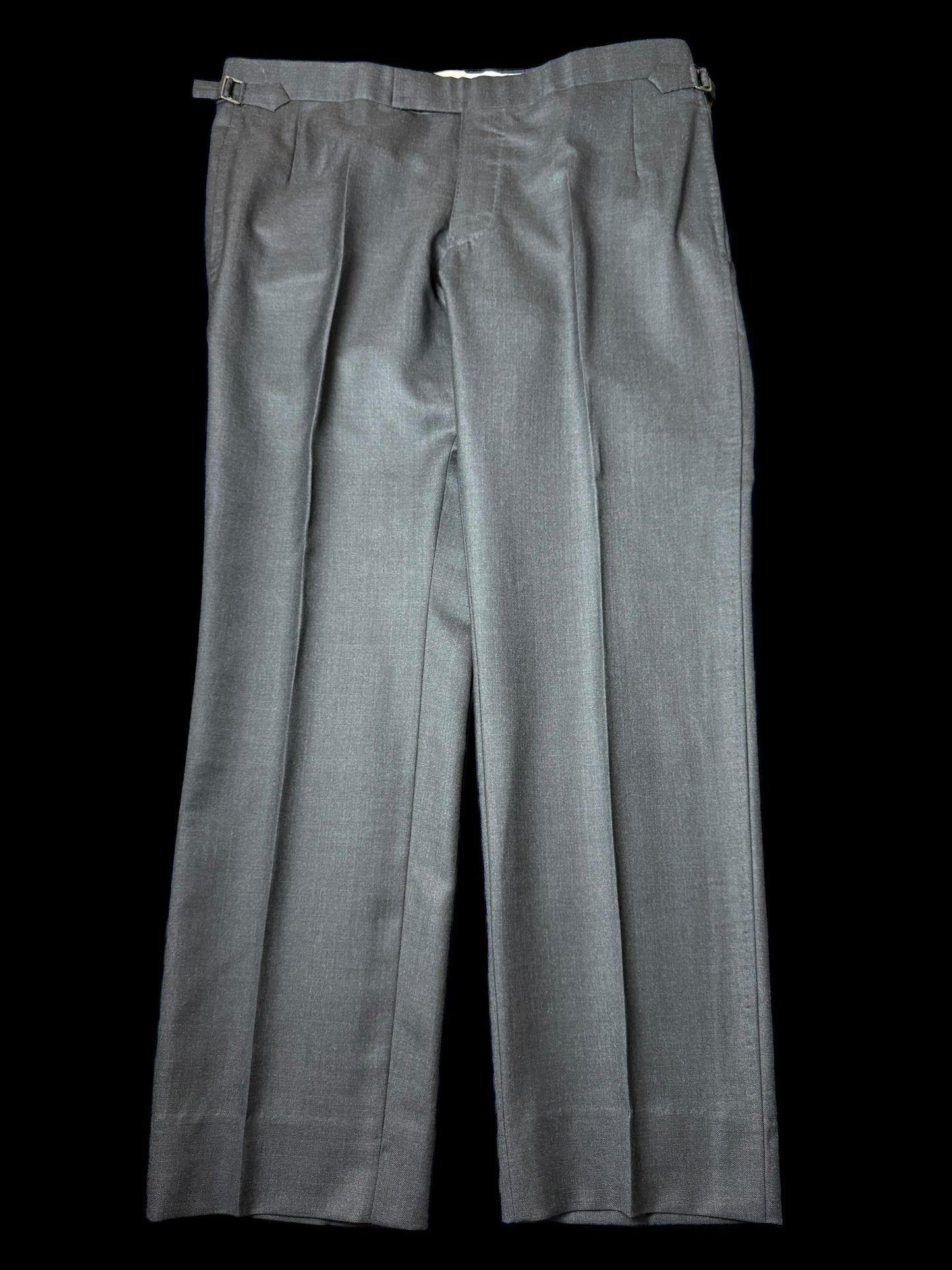 Bespoke Kent & Haste Savile Row Grey Suit Trousers W38” Superfine Wool