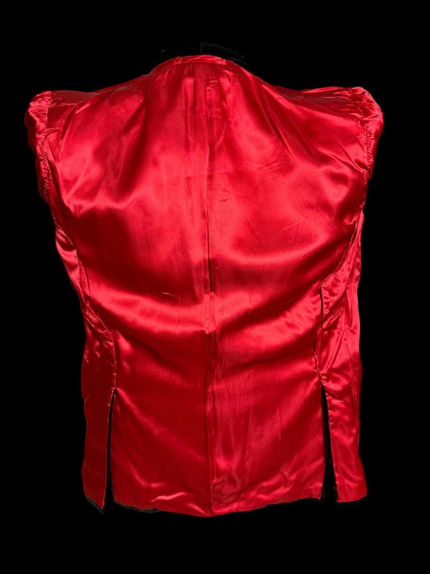 Bespoke Turnbull & Asser Double Breasted Velvet Smoking Jacket 44L Black