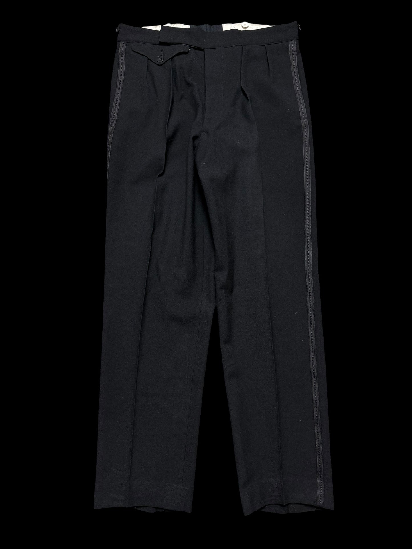 Roberts & Bromley Bespoke Dinner Suit 40S / W32 1930s Shawl High Rise
