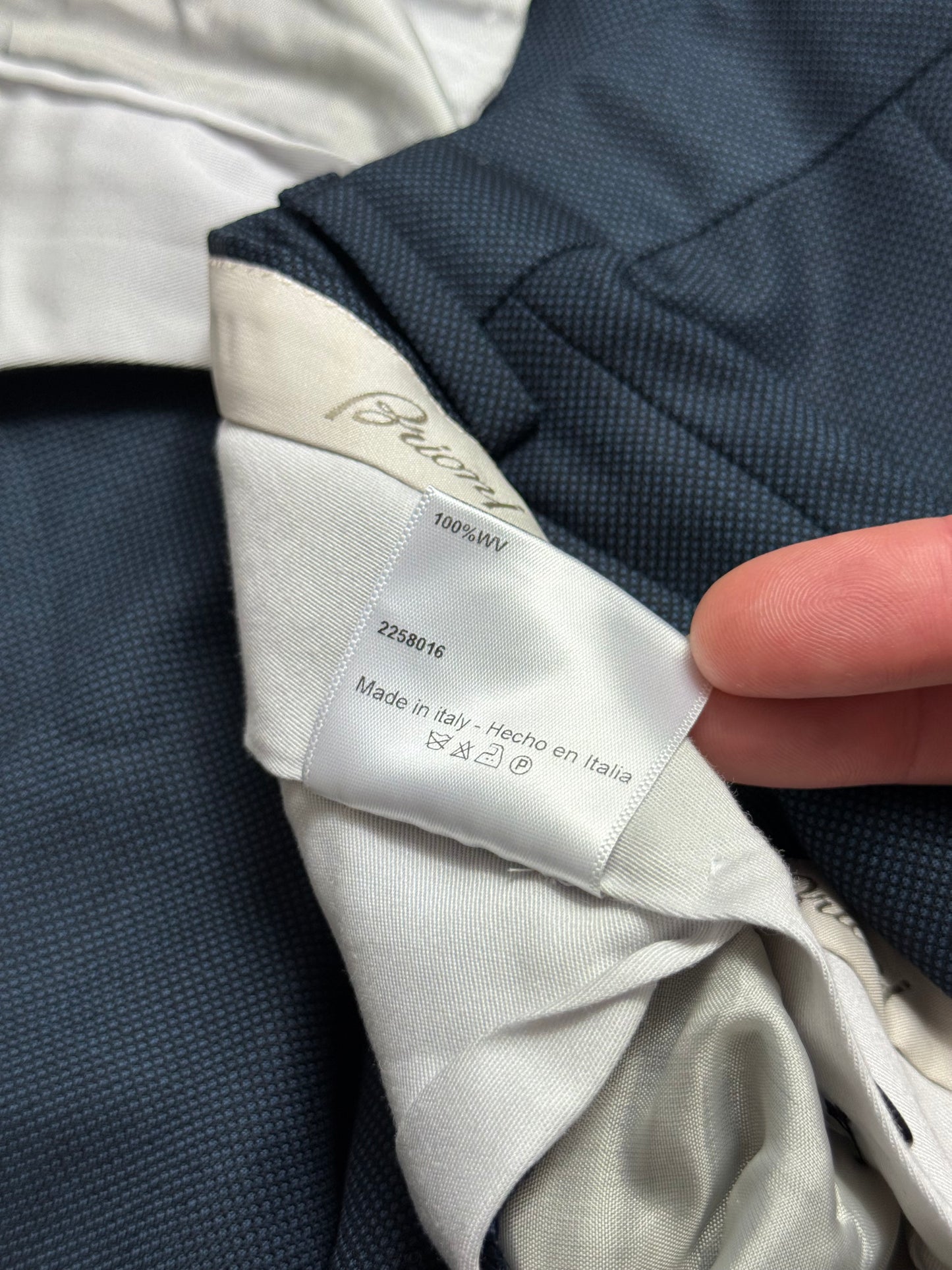 New Men’s Brioni Tigullio Wool Suit Trousers Size 56 (W38”) Nailhead RRP £770