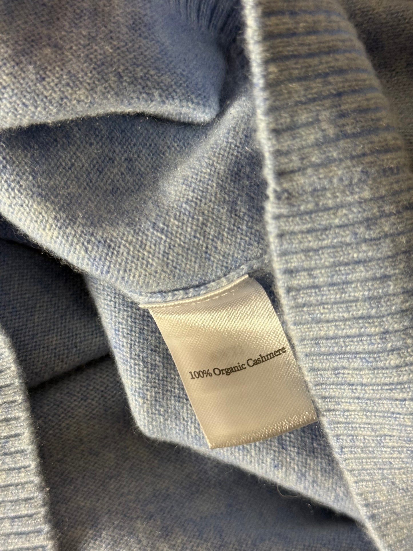 Men’s N.Peal Cashmere Mock Neck Jumper Large Light Blue AW21