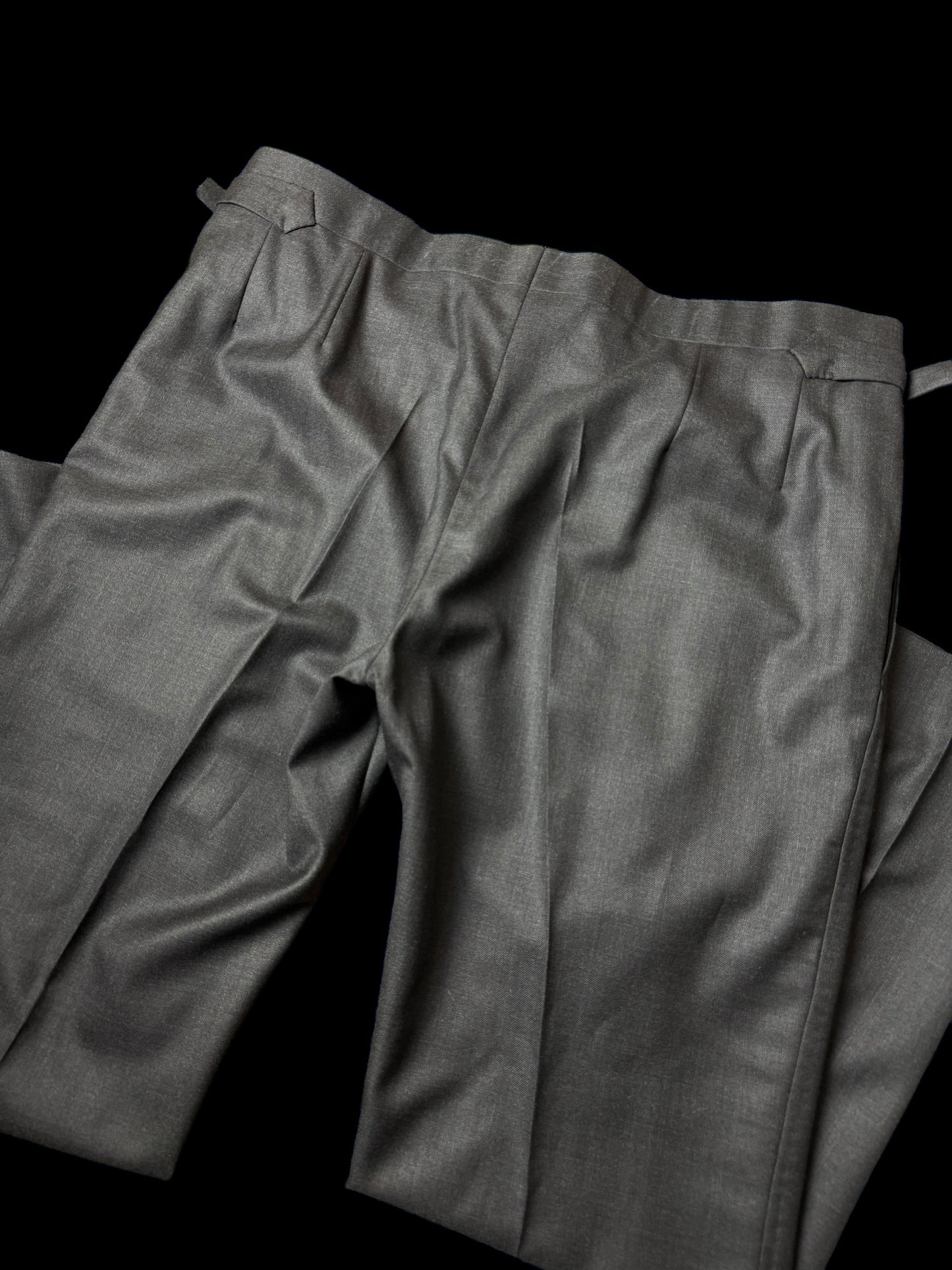 Bespoke Kent & Haste Savile Row Grey Suit Trousers W38” Superfine Wool