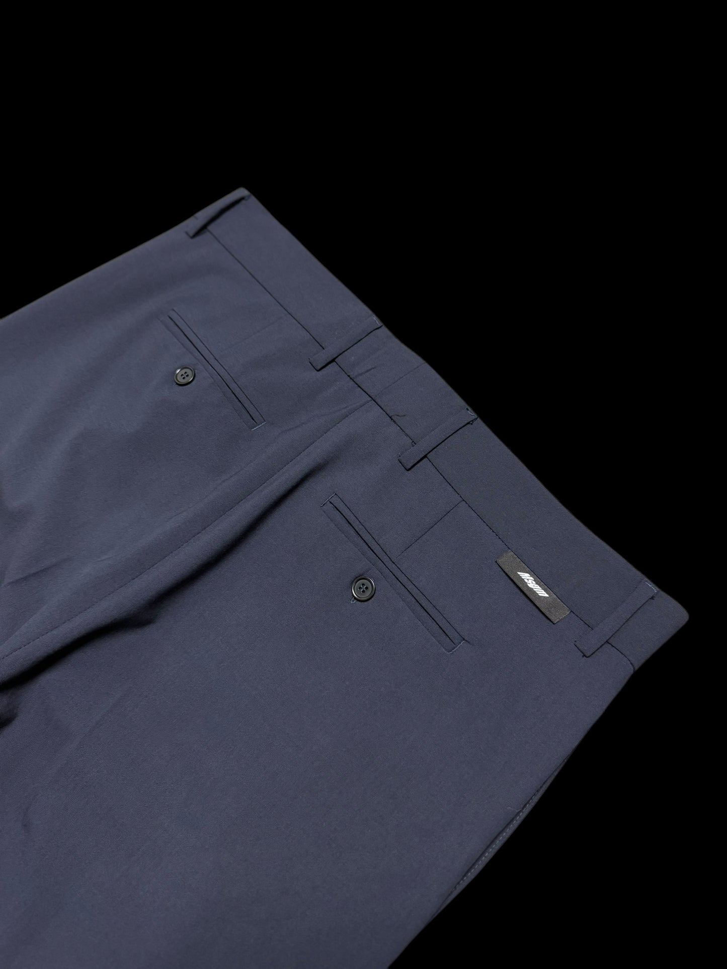 BNWT Men’s MSGM Wide Leg Wool Trousers Navy RRP £365