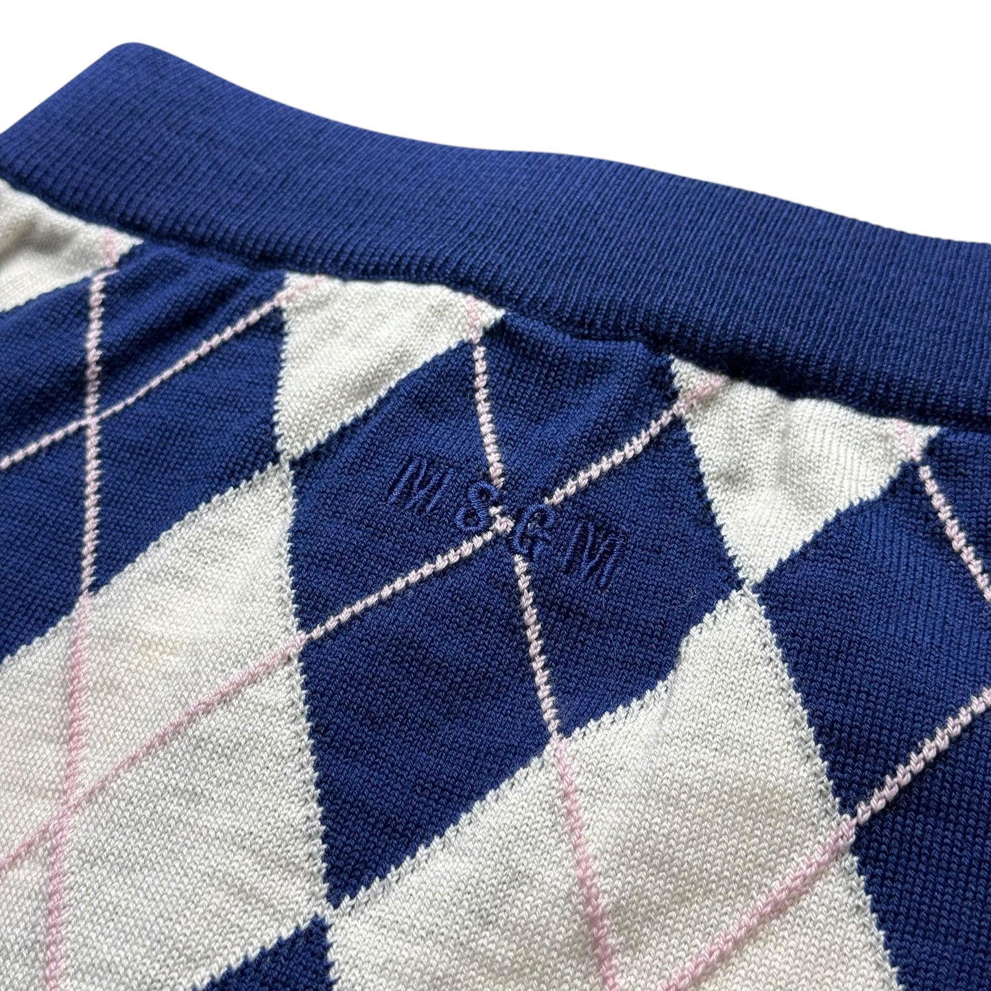 BNWT Women’s MSGM Argyle Knit Mini Skirt Large RRP £280