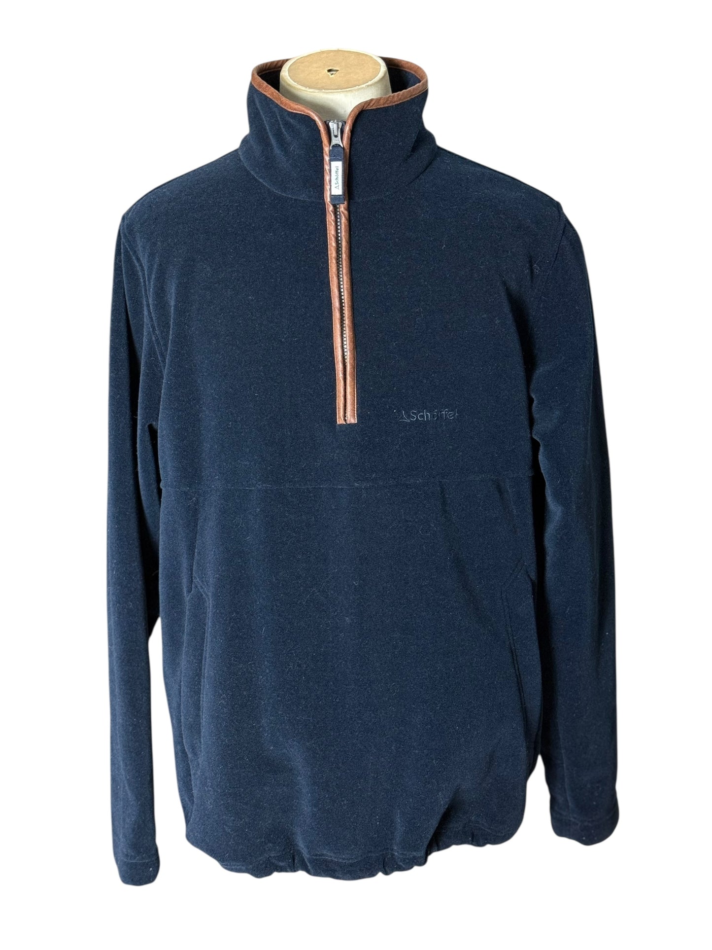 Men’s Schoffel Berkeley 1/4 Zip Fleece Navy Blue Size 48”