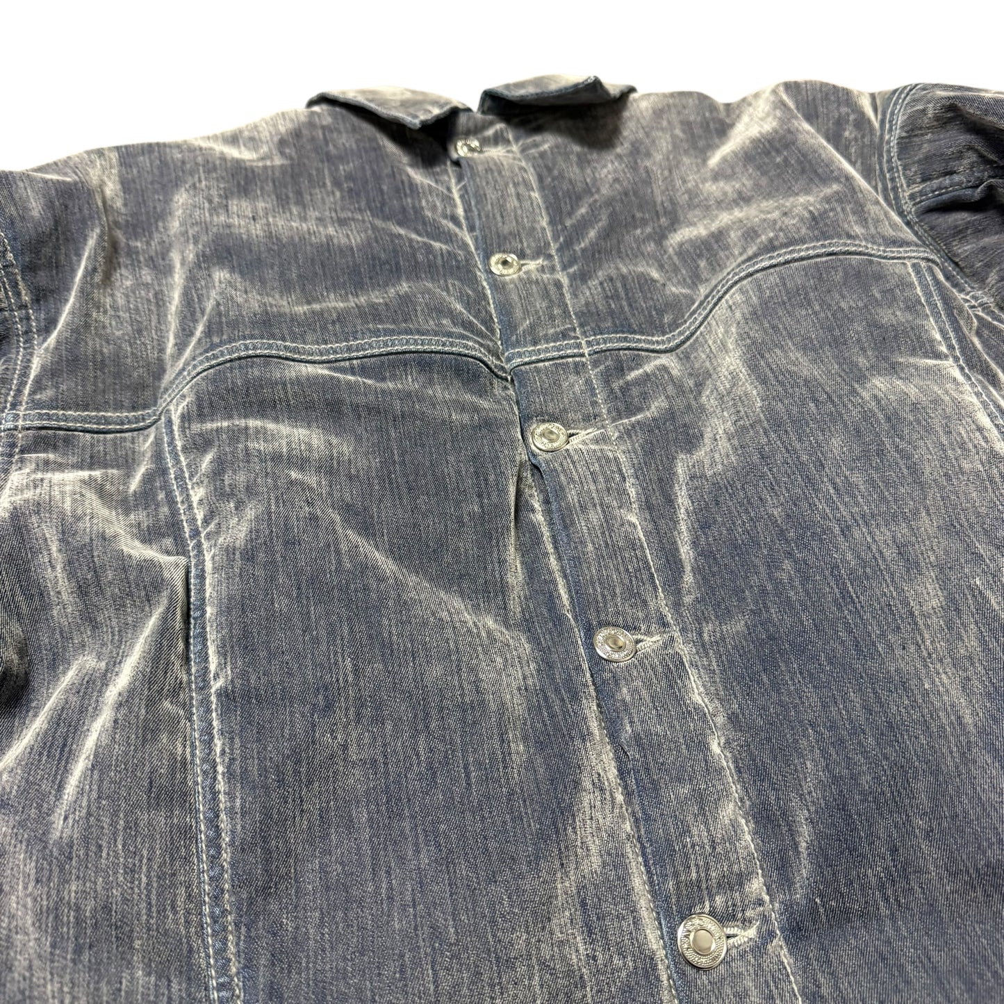 BNWT Women’s MSGM Padded Denim Jacket Faded Effect RRP £745 Grey