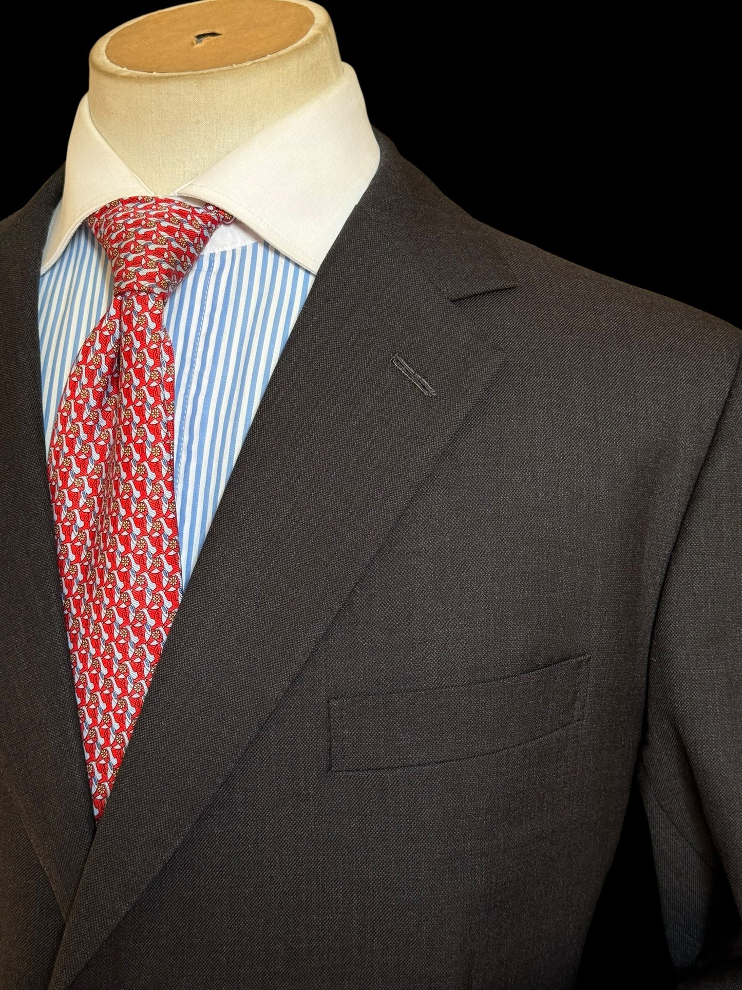 Gieves & Hawkes Bespoke Grey Suit 42R / W38” Savile Row 3 Button