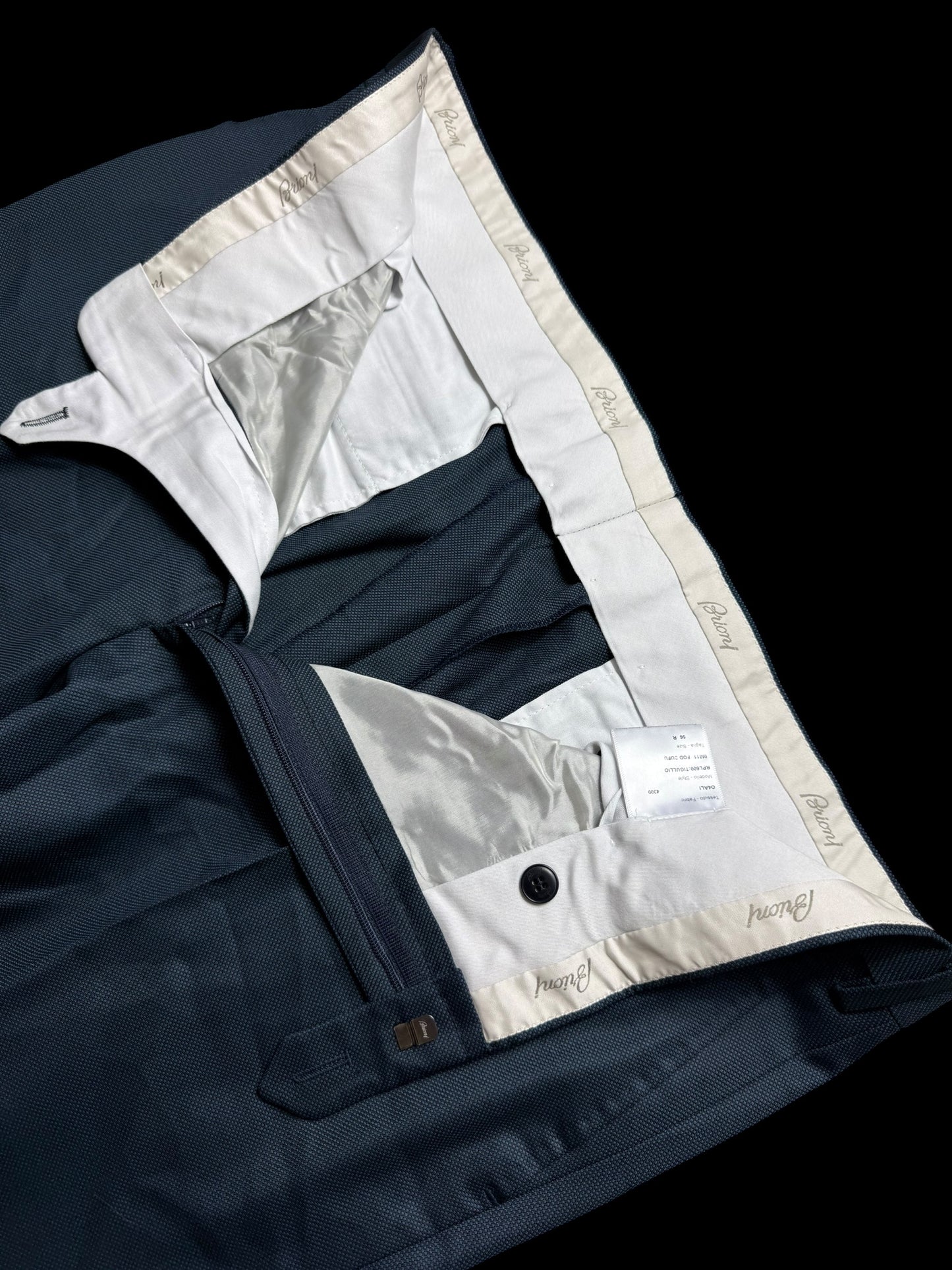 New Men’s Brioni Tigullio Wool Suit Trousers Size 56 (W38”) Nailhead RRP £770