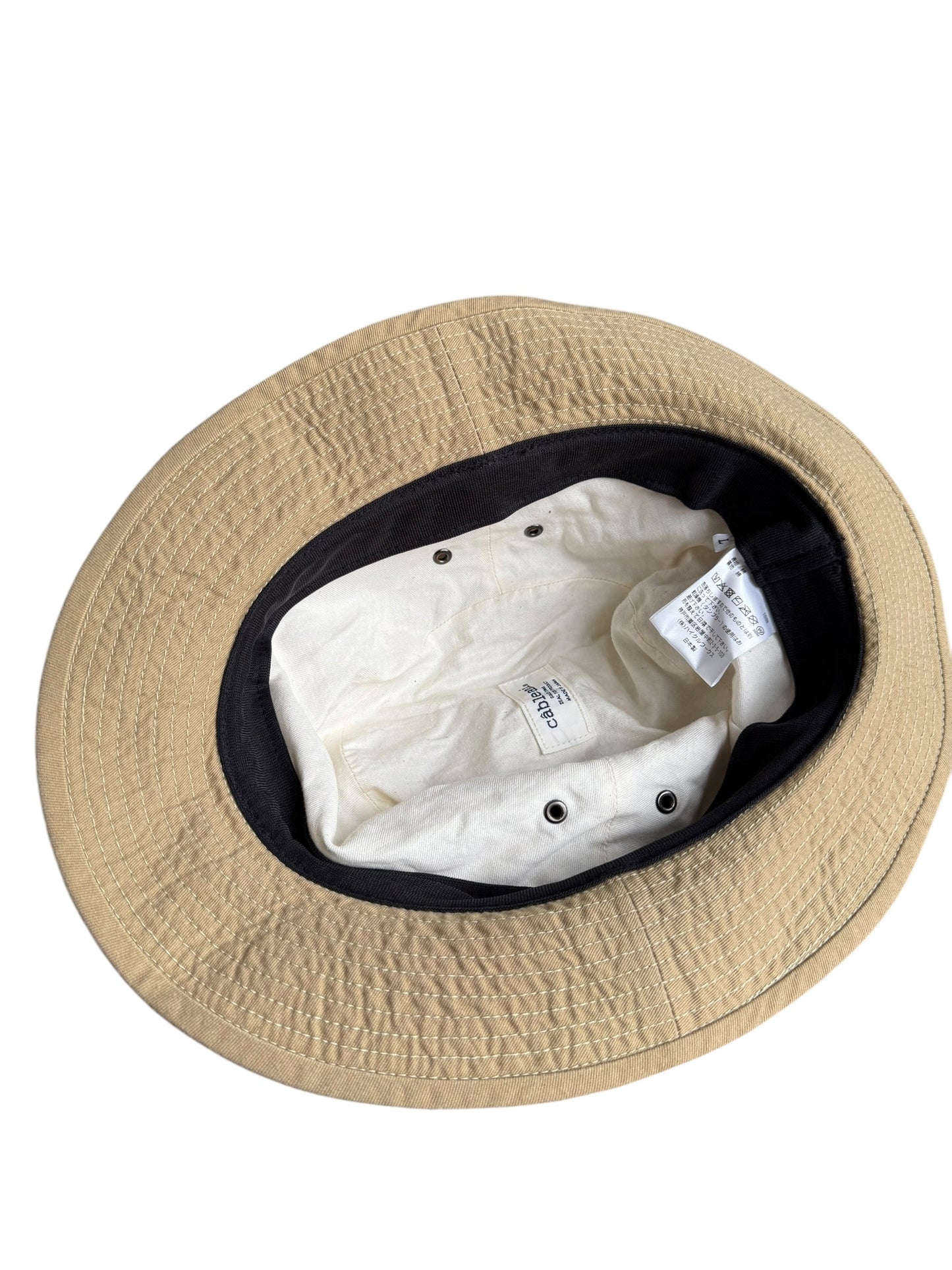 Cableami Pork Pie Bucket Hat Boonie Beige Cotton Chino RRP £125 Made In Japan