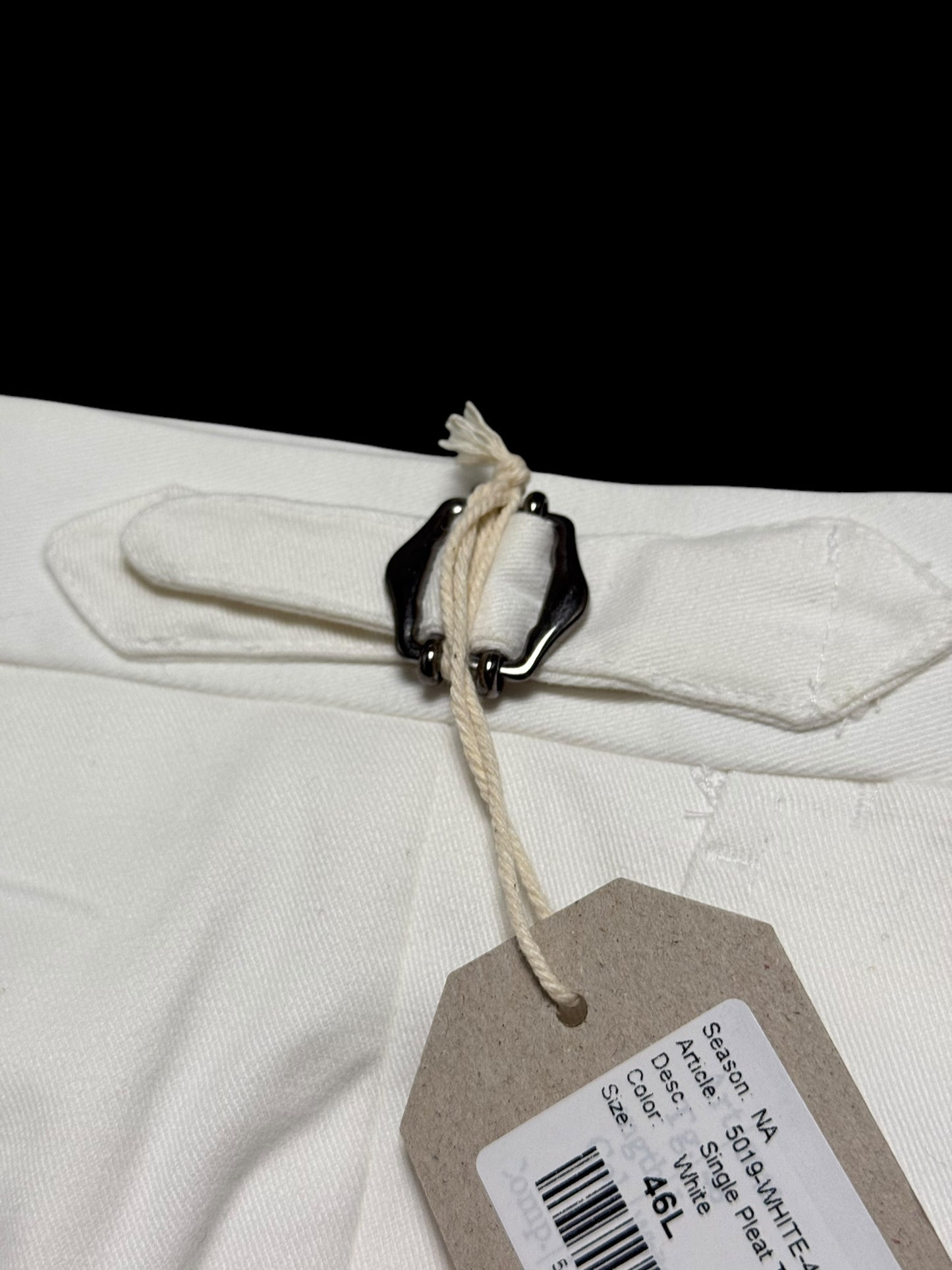 BNWT Natalino Ivory Single Pleat Brushed Cotton Trousers W30L RRP £150