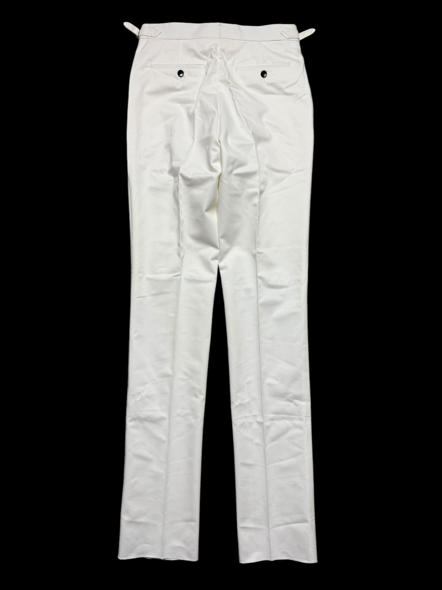 BNWT Natalino Ivory Single Pleat Brushed Cotton Trousers W30L RRP £150