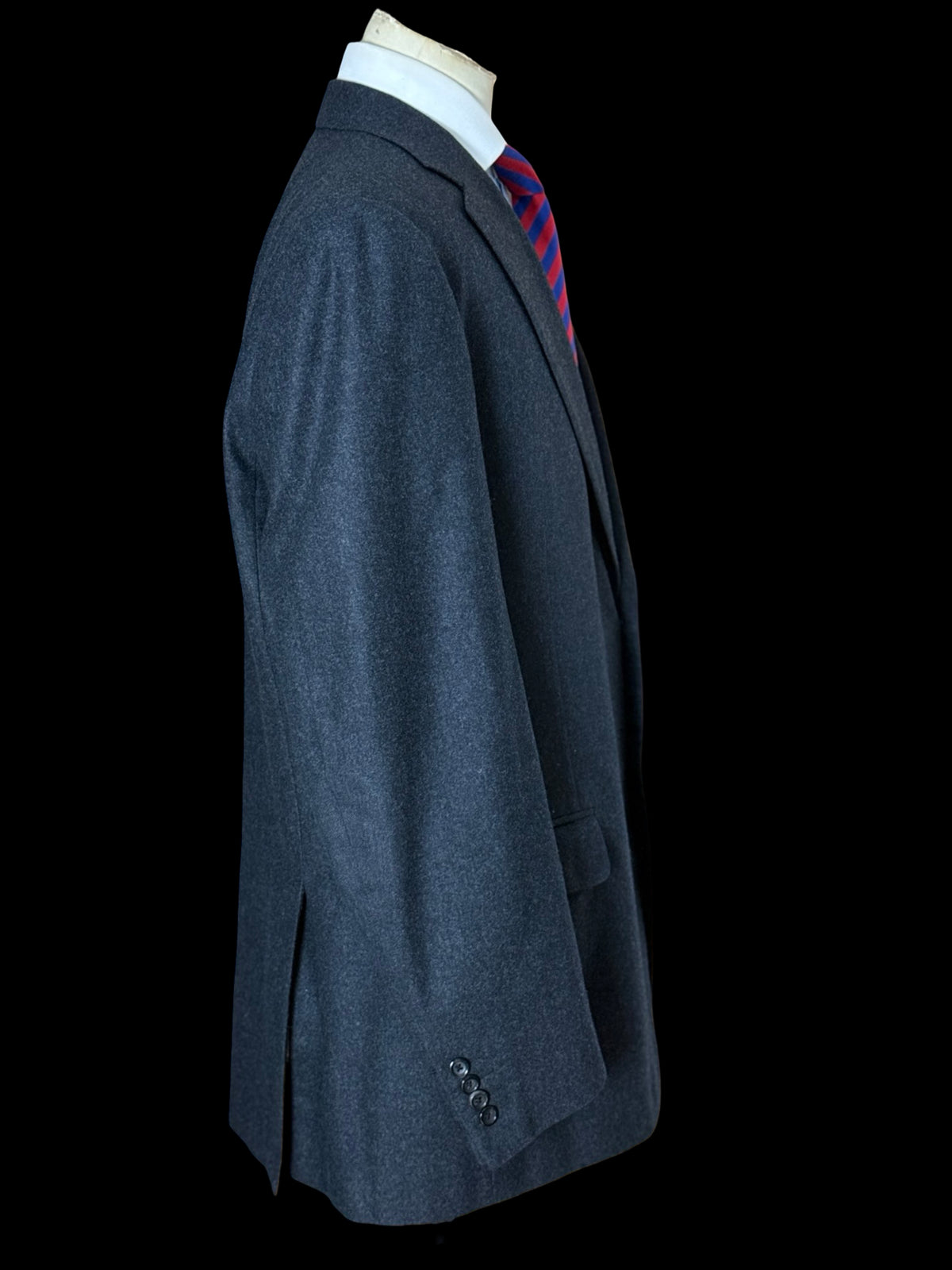 Canali Charcoal Grey Flannel Suit 46L / W38L Silver Label RRP £1.8k