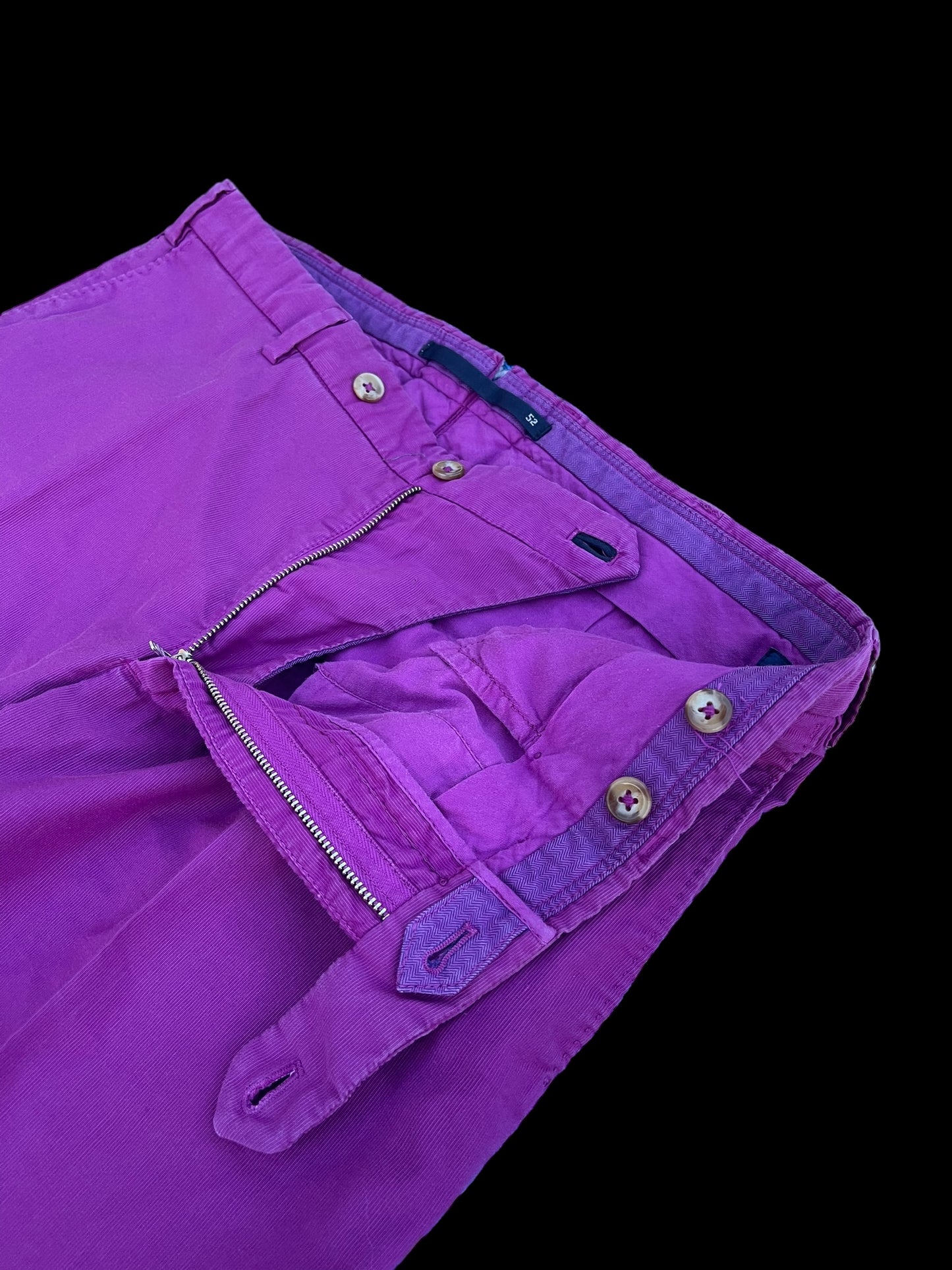 Mens Incotex Purple Smart Chinos Size 52