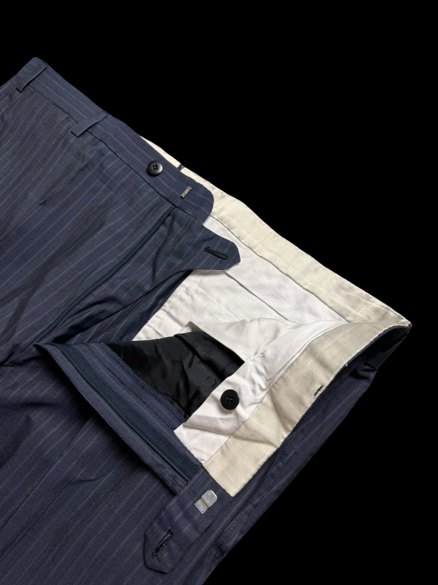 Brioni Navy Pinstripe Senato Suit 48R / W40R Wool Silk RRP £4k