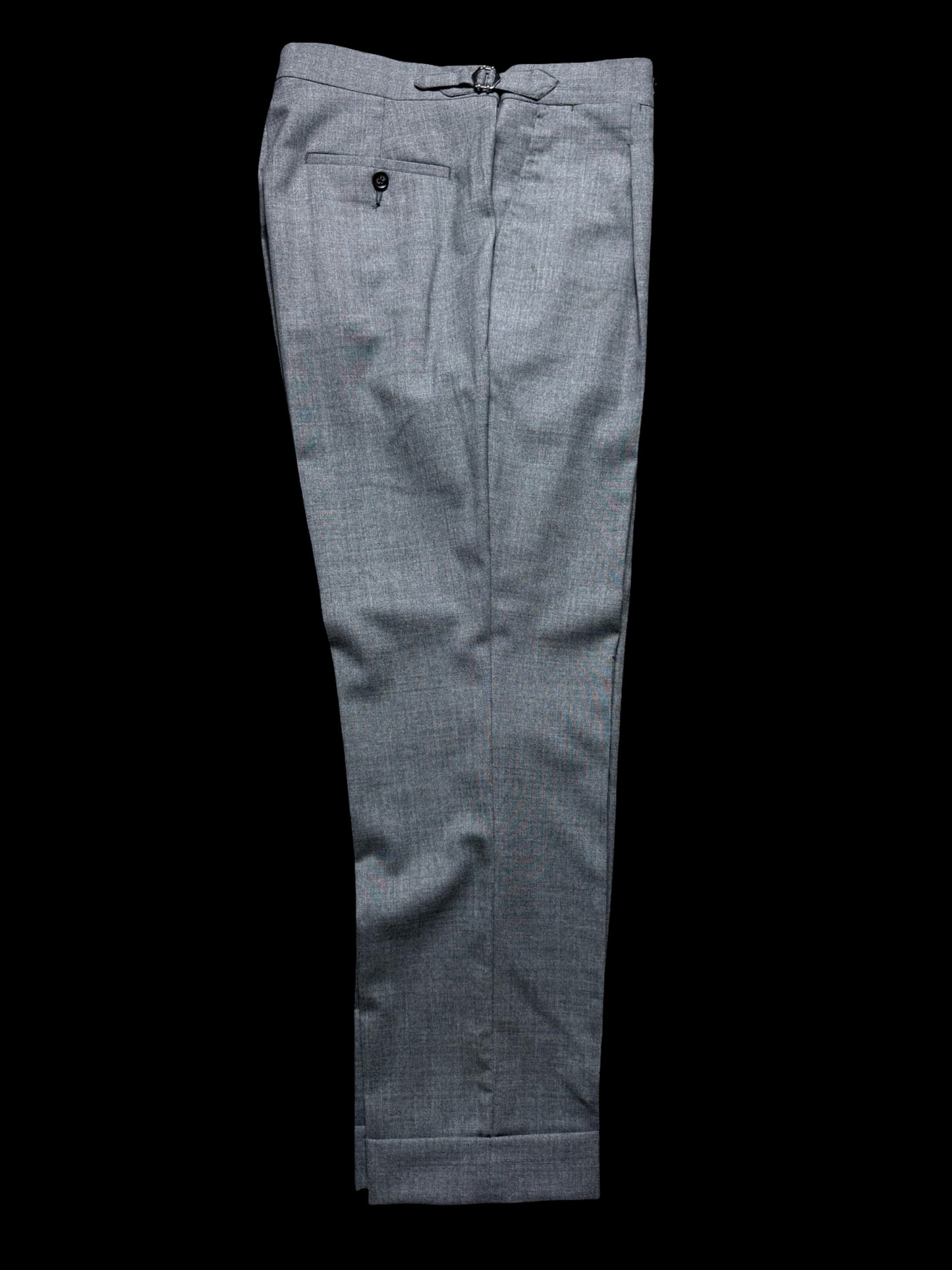 Men’s Natalino Light Grey Tropical Wool Pleat Front Trousers W32S RRP £195
