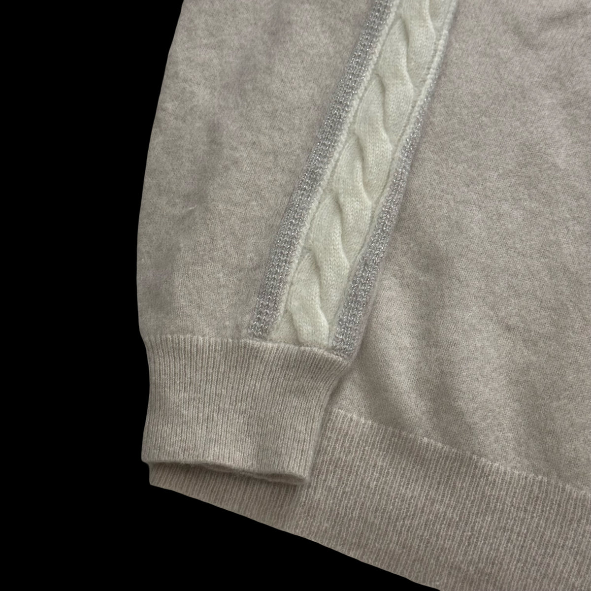 Women’s N Peal Beige Cashmere Full-Zip Jumper Large RRP £325