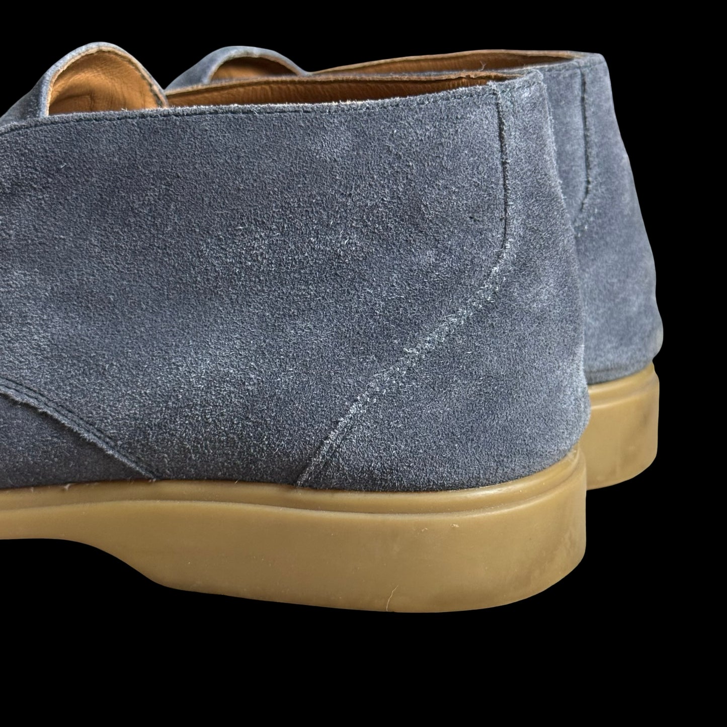 Men’s Stemar Suede Chukka Ankle Shoes UK 7.5 Blue Made In Italy