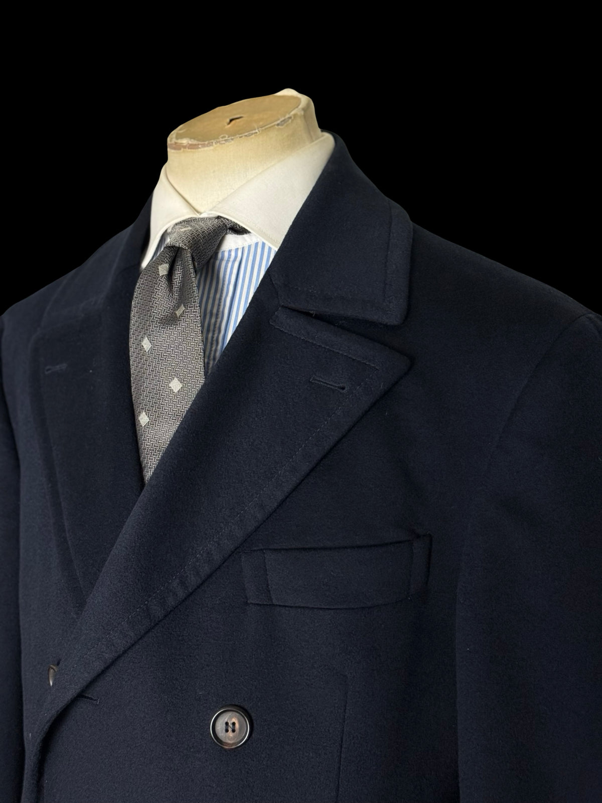 Men’s Brunello Cucinelli Pure Cashmere Double Breasted Overcoat Size IT54 UK44”