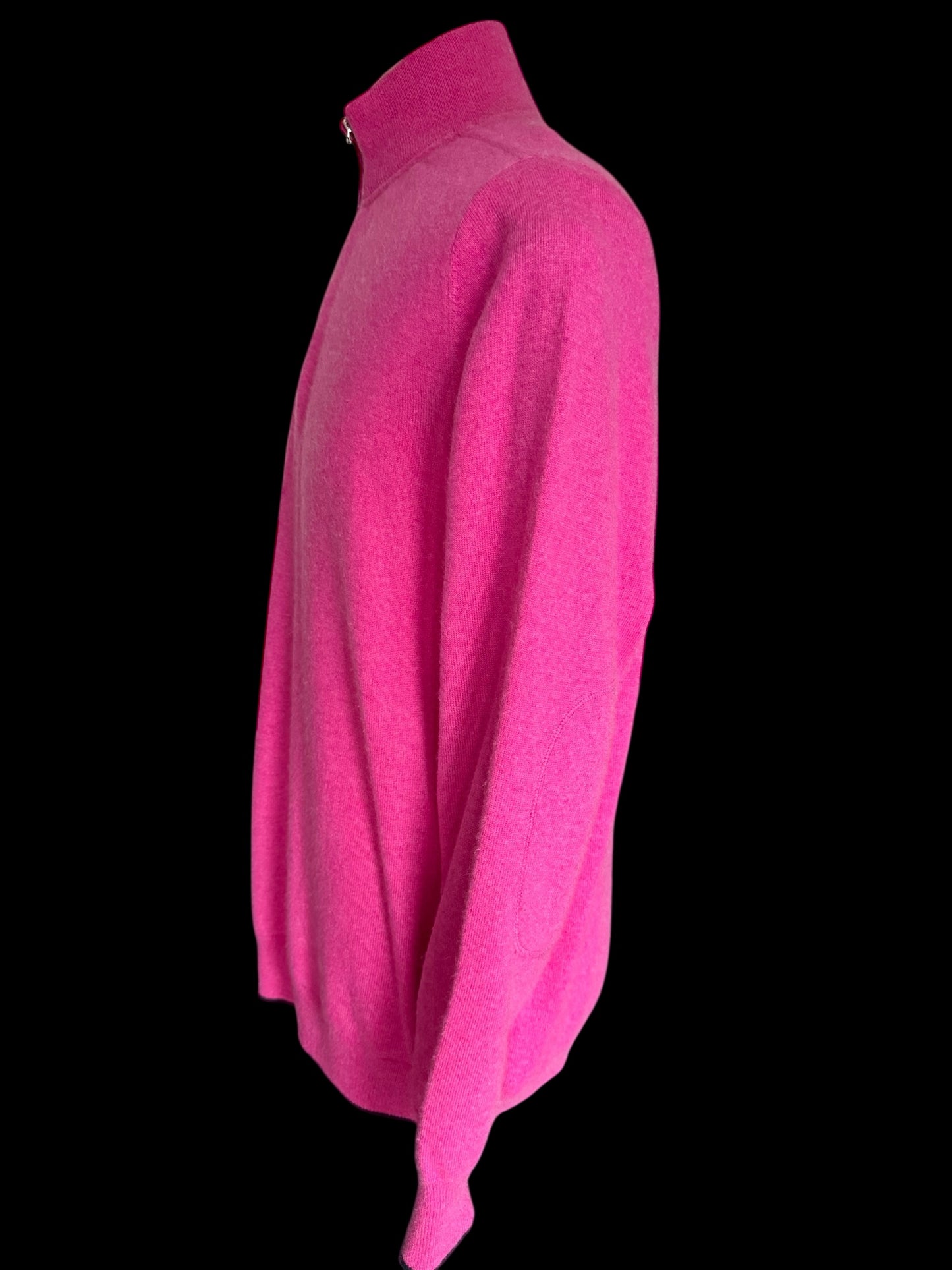 Men’s N. Peal Carnaby 1/4 Zip Cashmere Jumper Pink Size XL RRP £375