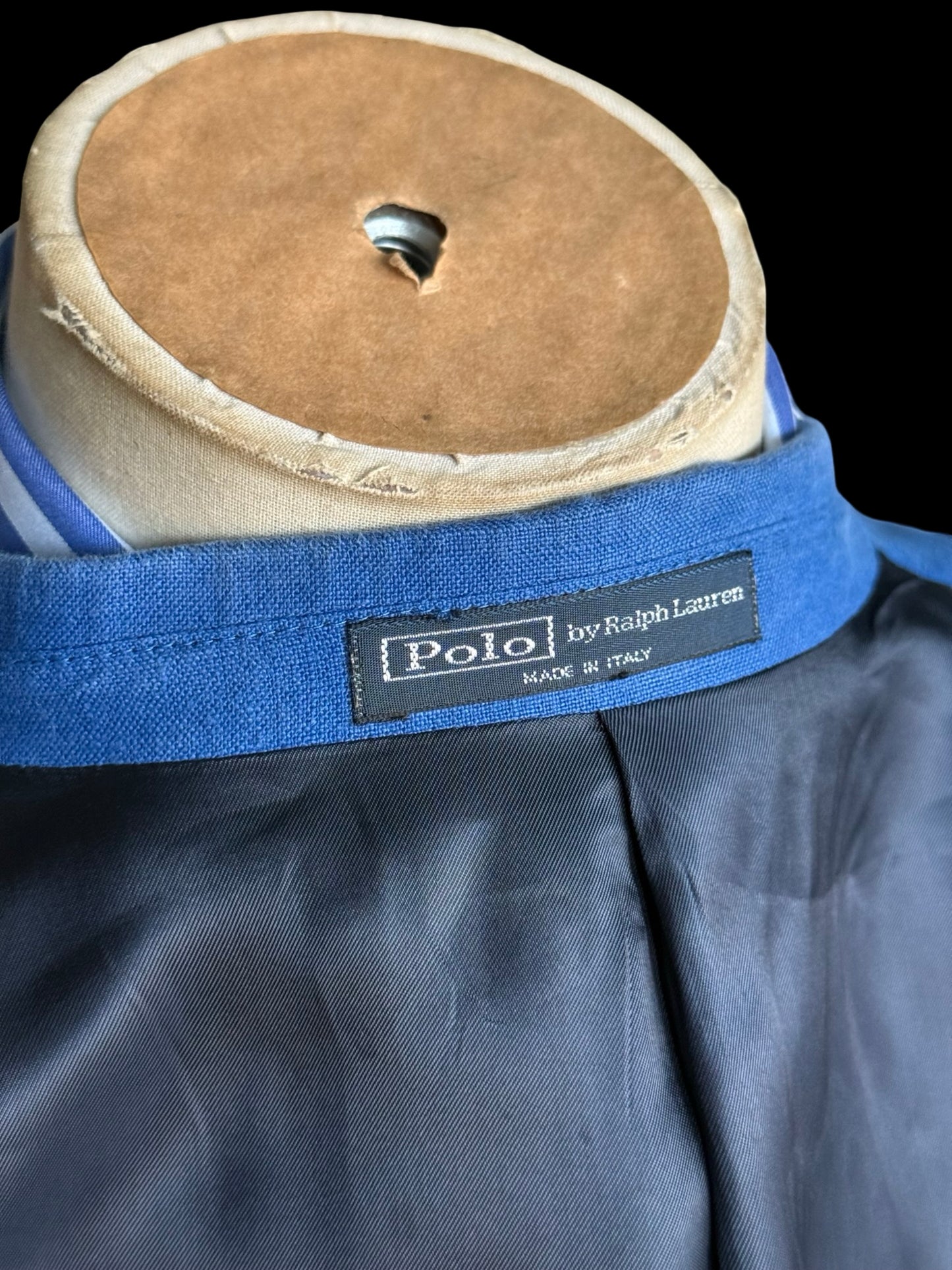 Polo Ralph Lauren Royal Blue Linen Suit 42L / W36” Made In Italy Rare