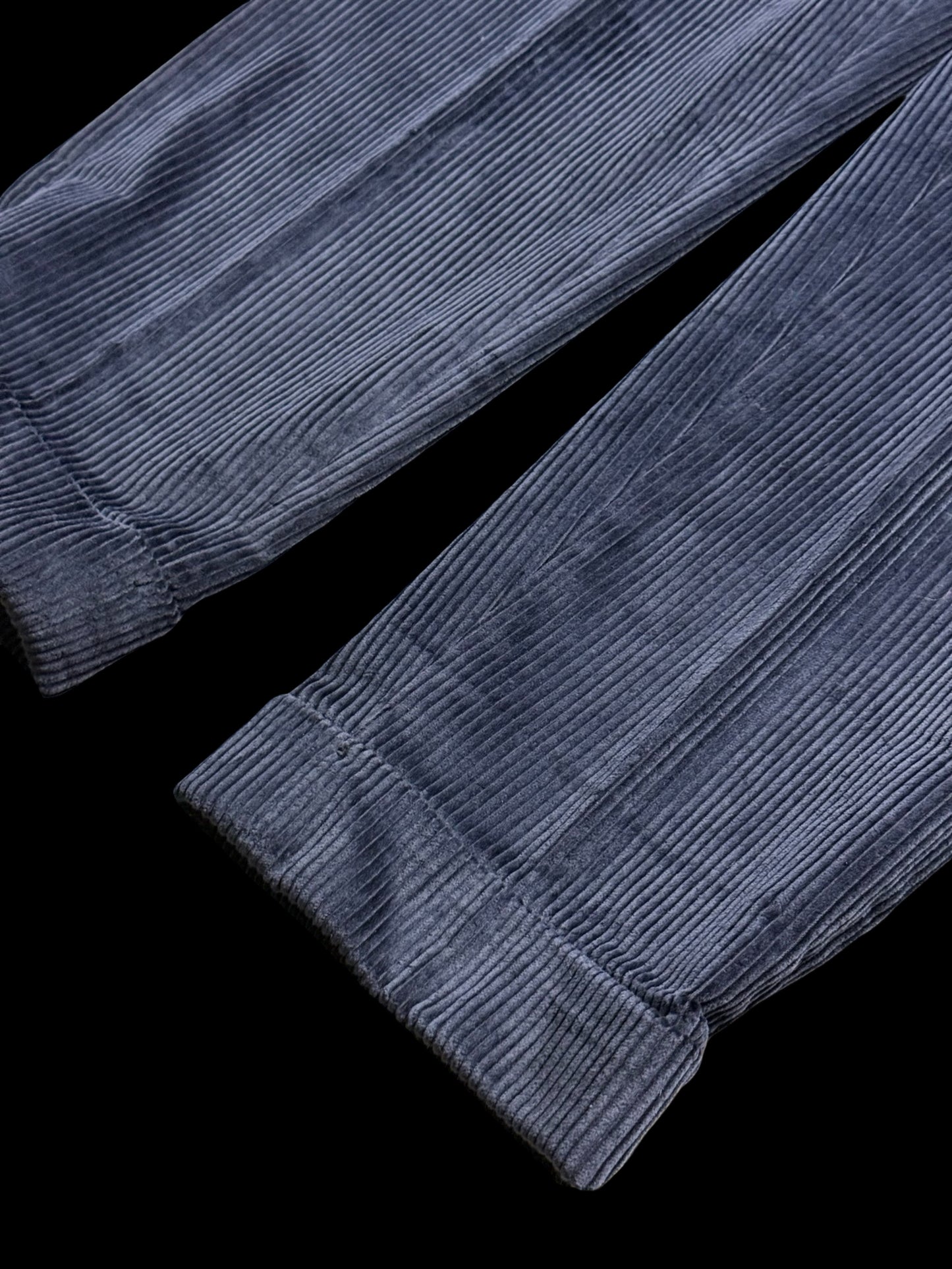 Natalino Navy Blue Corduroy Pleat Front Trousers W32S RRP £185