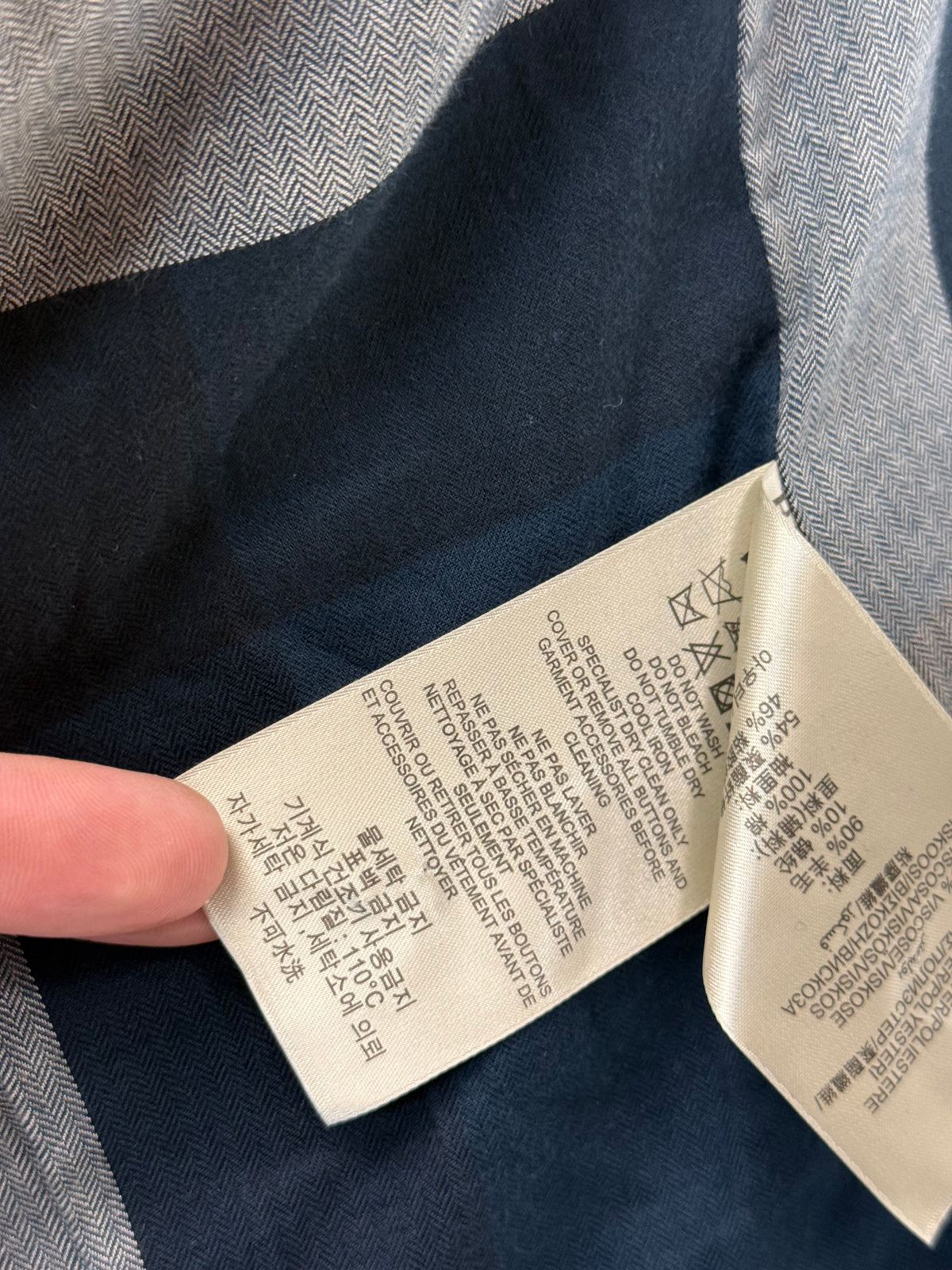 Men’s Burberry Brit Double Breasted Grey Peacoat Size XS RRP £1790