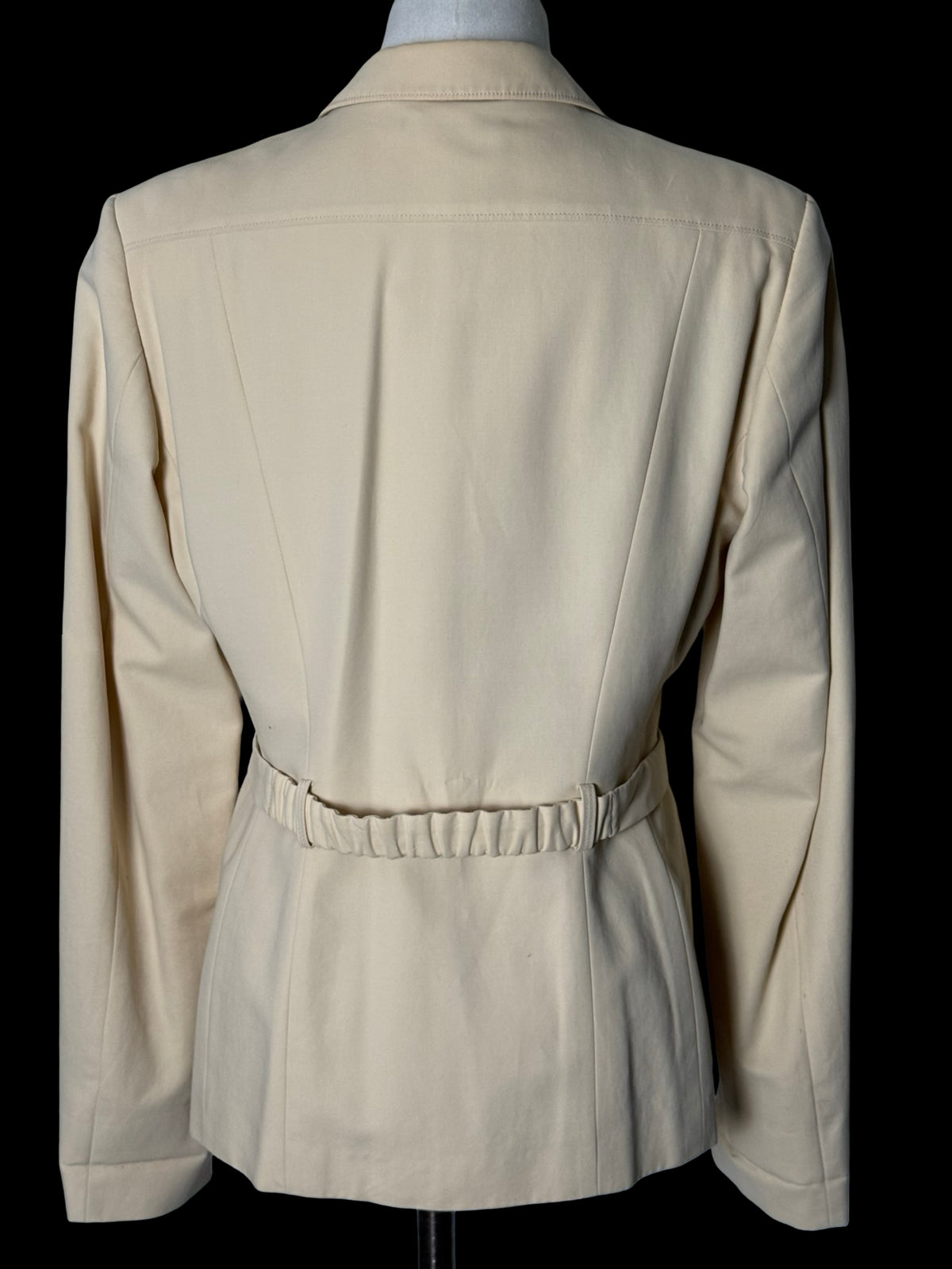 Vintage Women’s Gucci Tom Ford Era Cream Safari Jacket Belted IT46 UK14 Rare