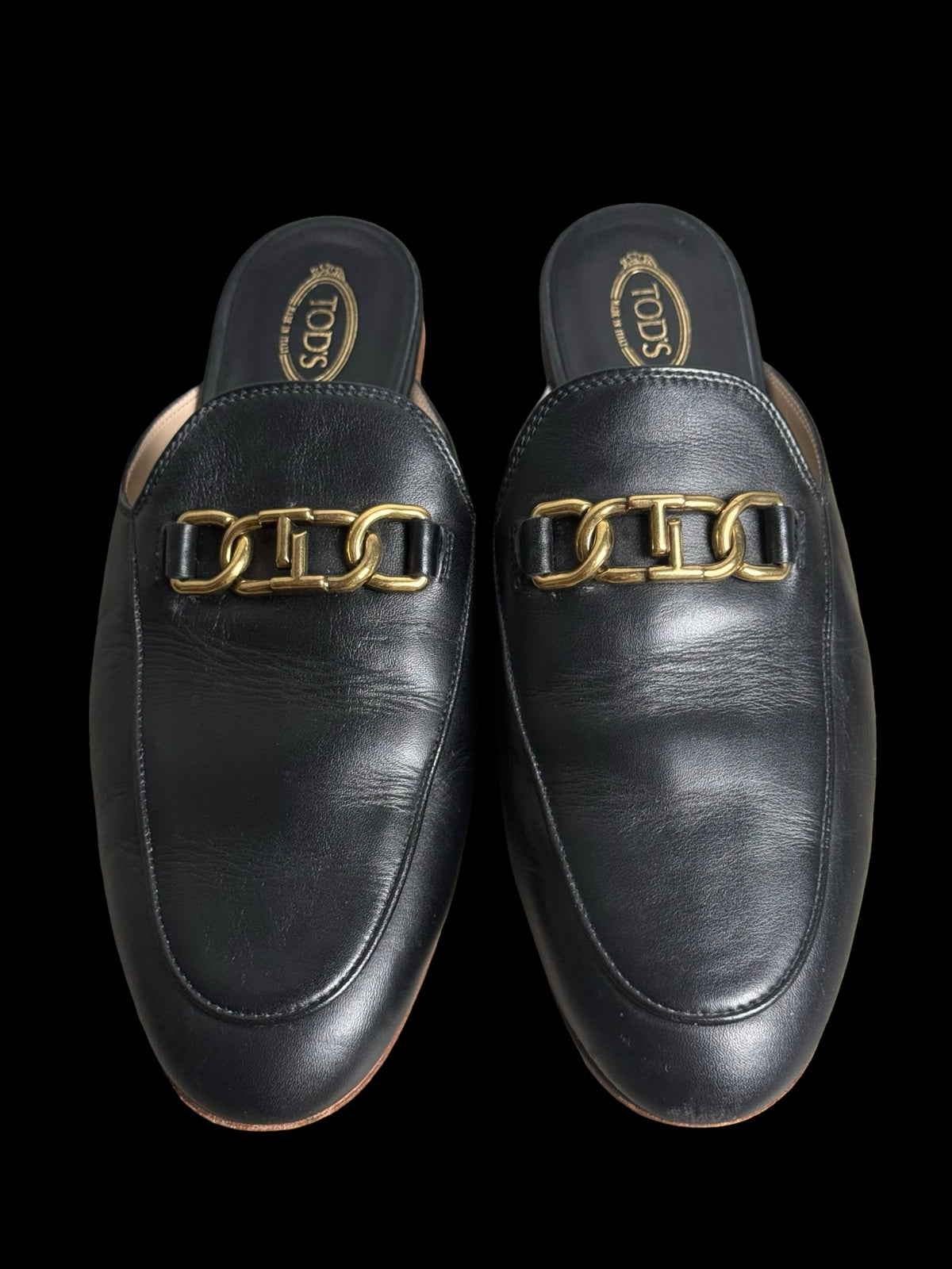 Women’s TOD’s Black Leather Horsebit Mules Size EU40 UK7 RRP £535