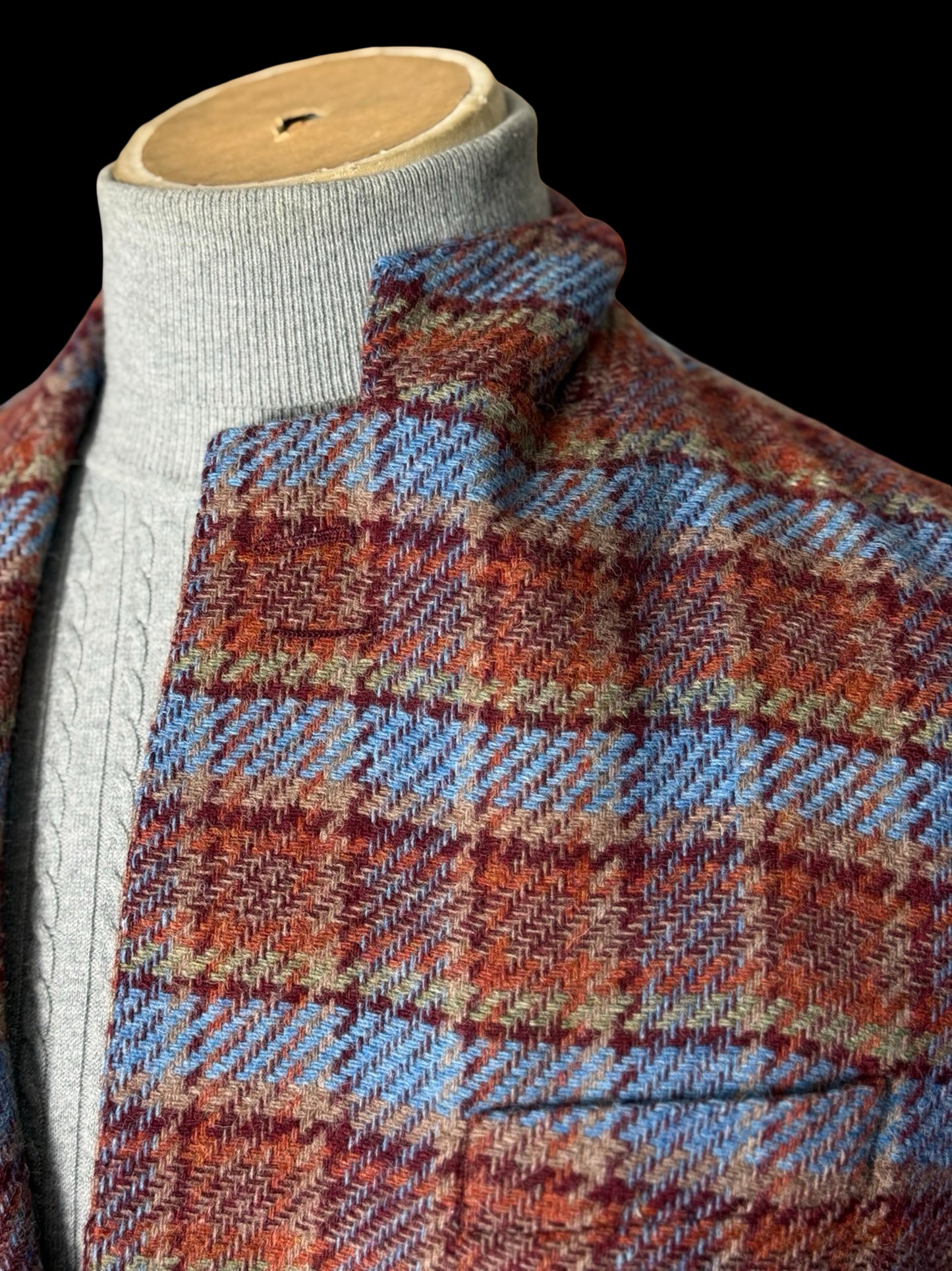 BNWT Bespoke Barrington & Ayre Dashing Tweed Sport Coat 38R RRP £995 Blue Orange