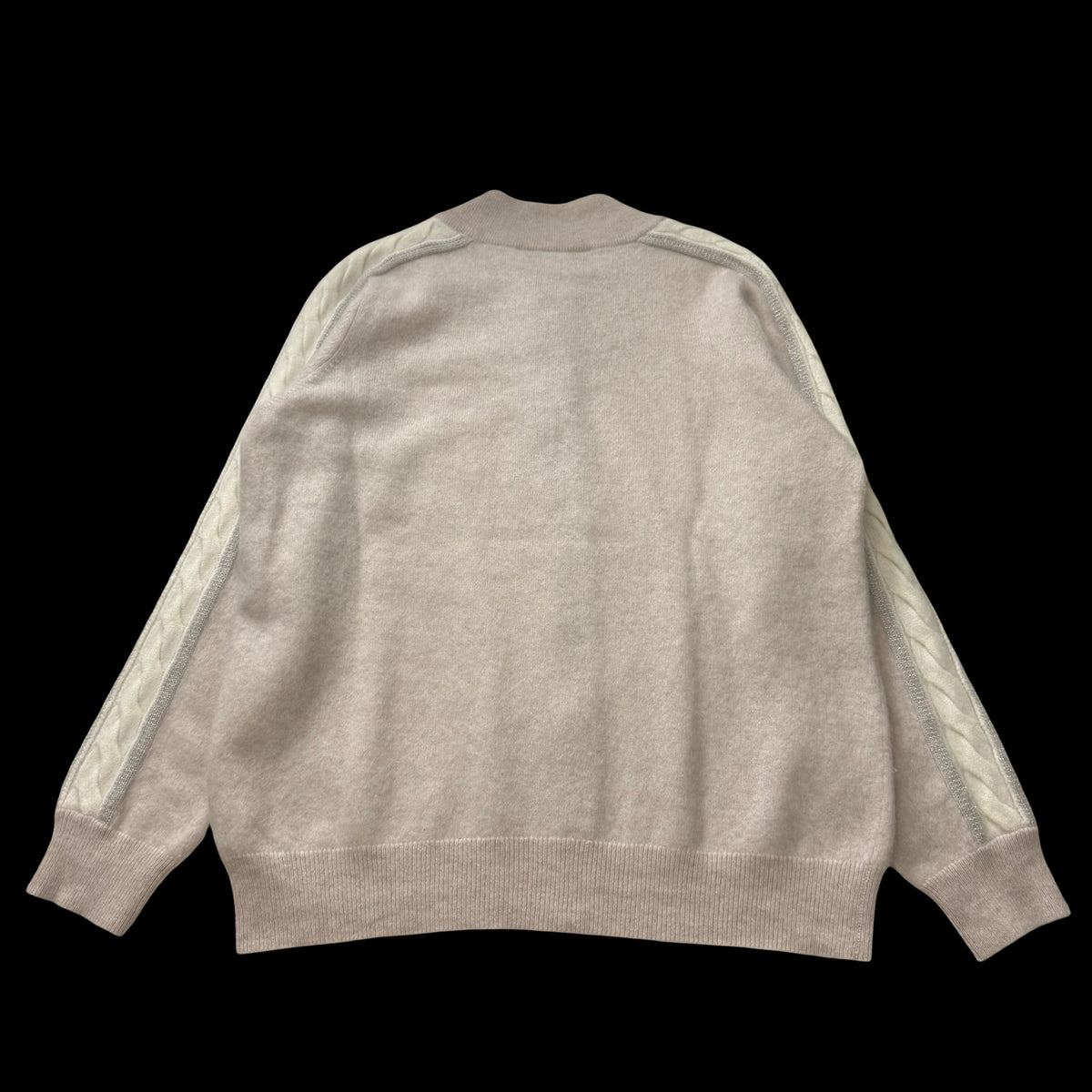 Women’s N Peal Beige Cashmere Full-Zip Jumper Large RRP £325