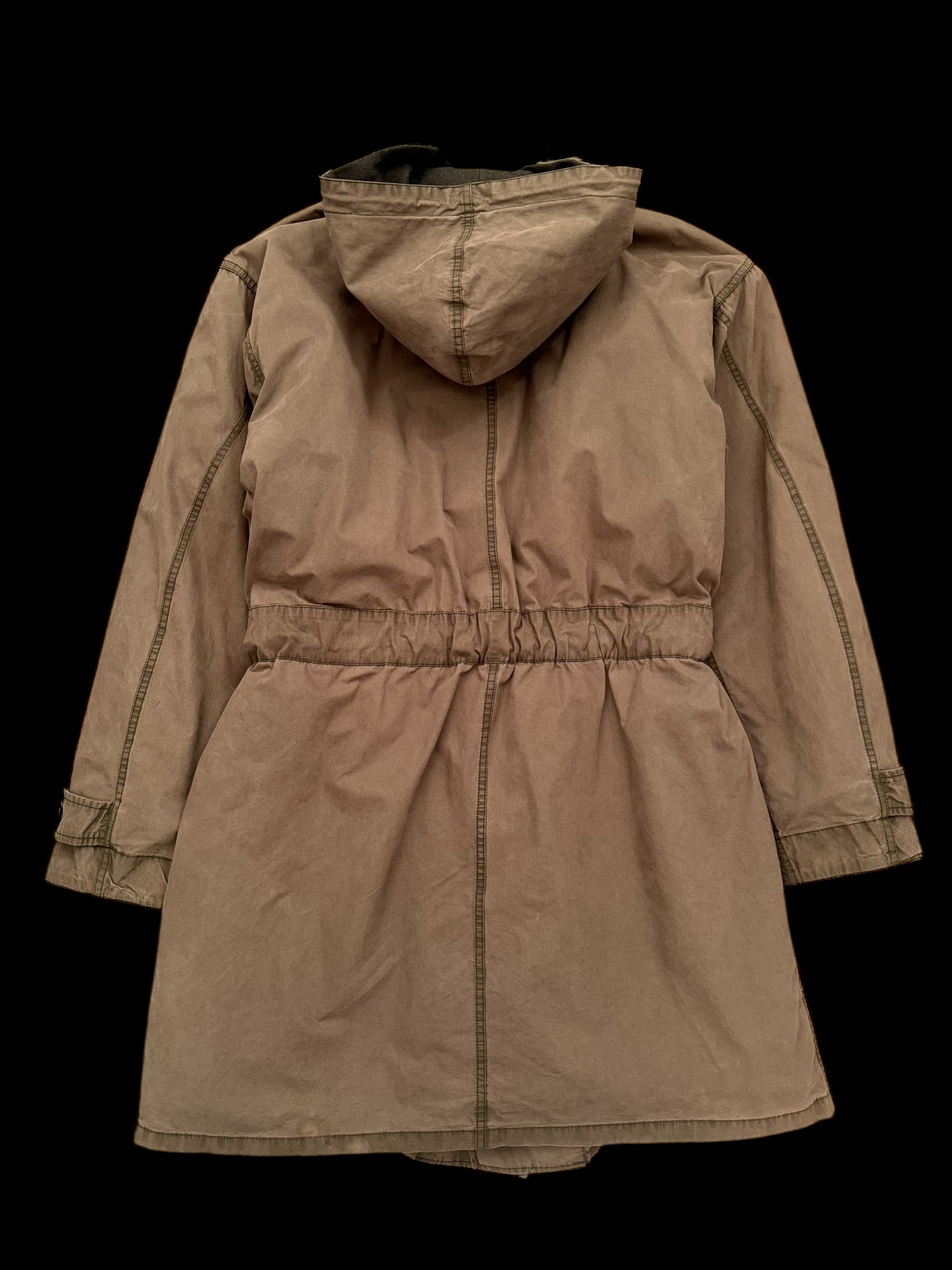 Vintage Polo Ralph Lauren M-47 Military Style Parka Size Large Belted & Liner
