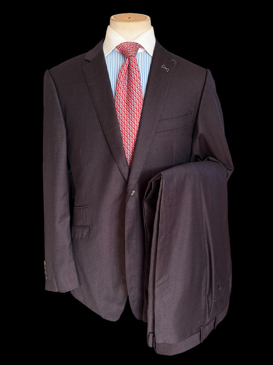 Clements & Church Brown Flannel Suit 46L / W40” Unworn