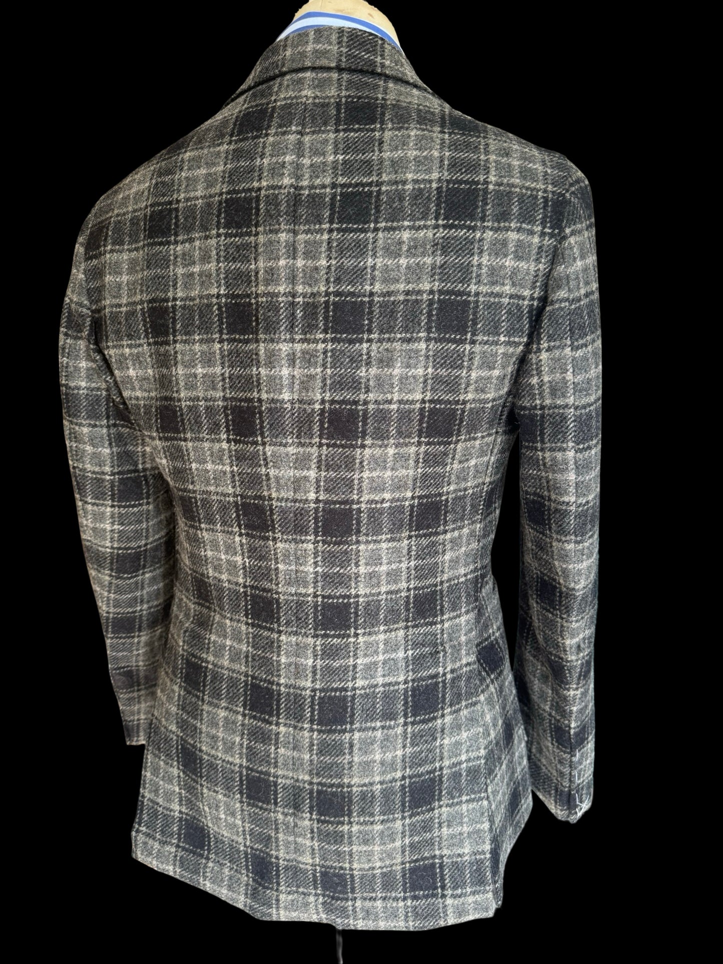 BNWT Natalino Check Tweed Sport Jacket 36R Moon Wool RRP £480