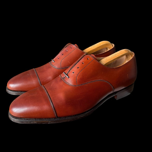 NEW Men’s Shipton & Heneage Calf Oxford Derby Shoes UK10 Tan Brown RRP £485