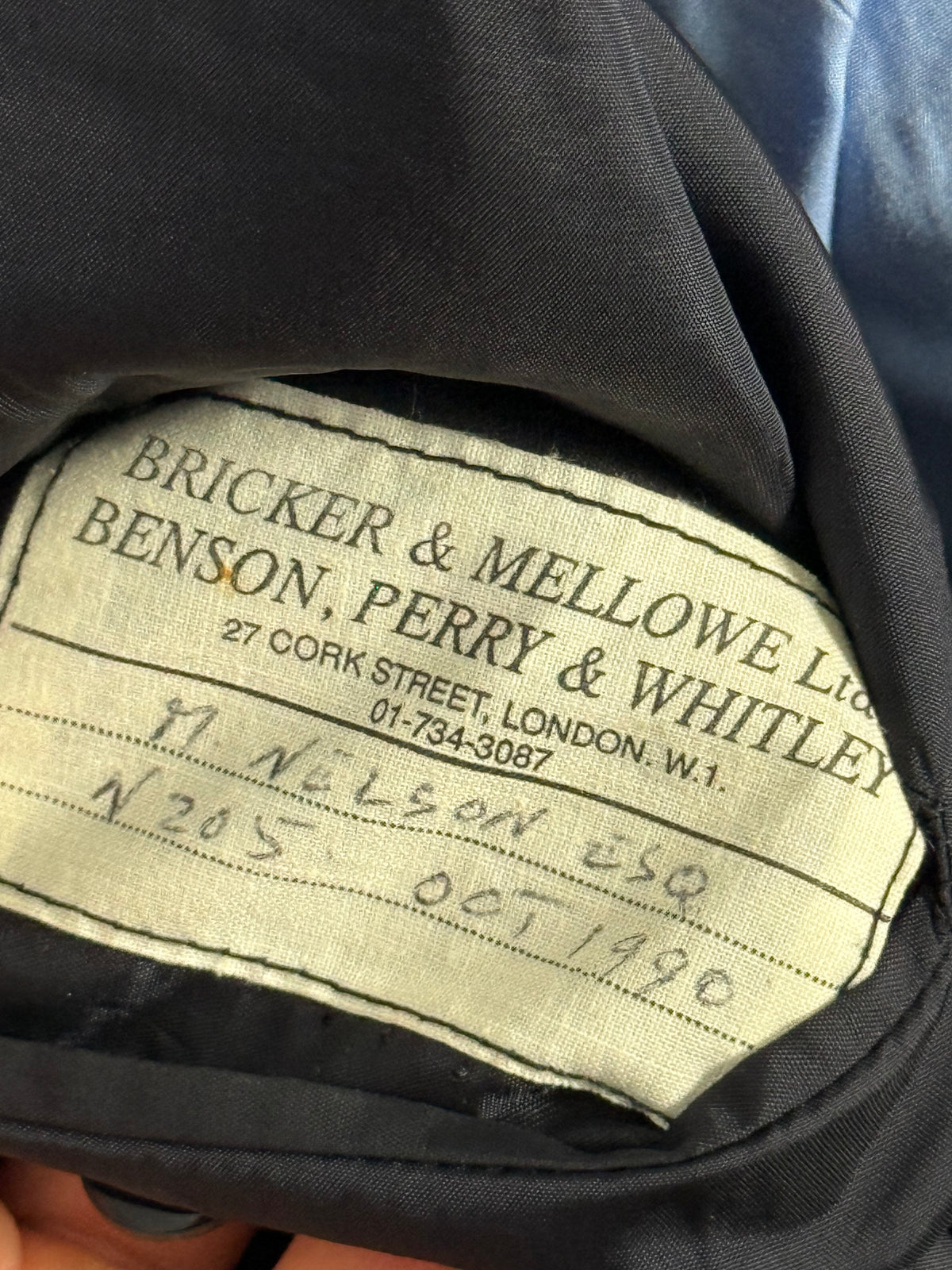 Bespoke Savile Row Navy Double Breasted Chalk Stripe Suit 42R / W36R