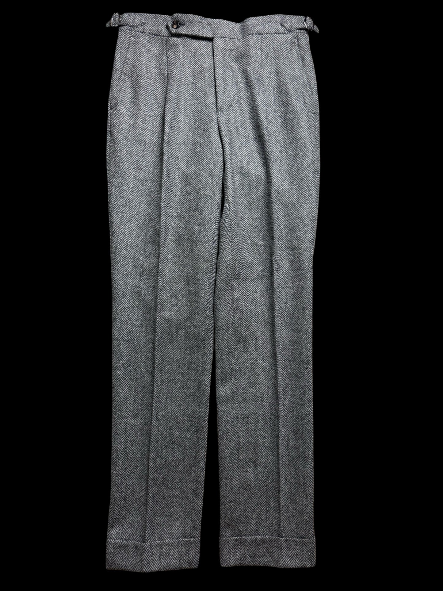 Natalino Wool Herringbone Pleat Front Trousers W30x32” RRP £215